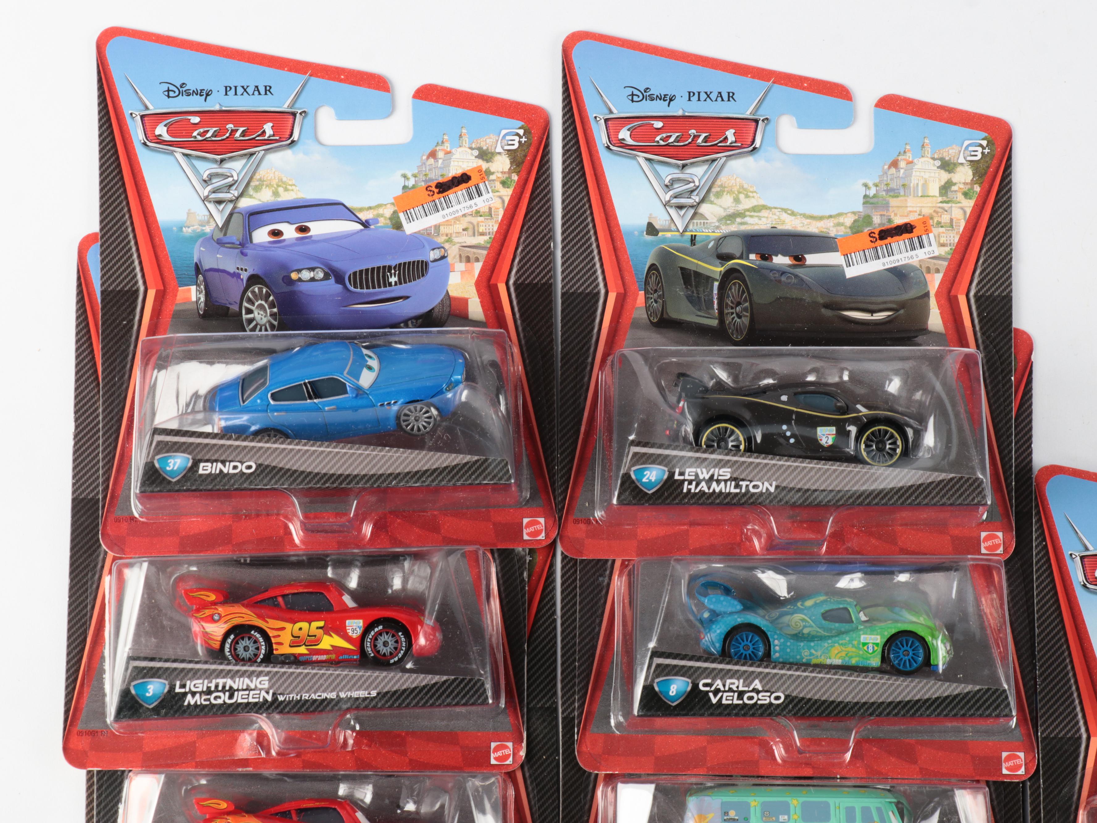 Disney Cars Lewis Hamilton, Carla Veloso, Lightning McQueen and More Toy Cars