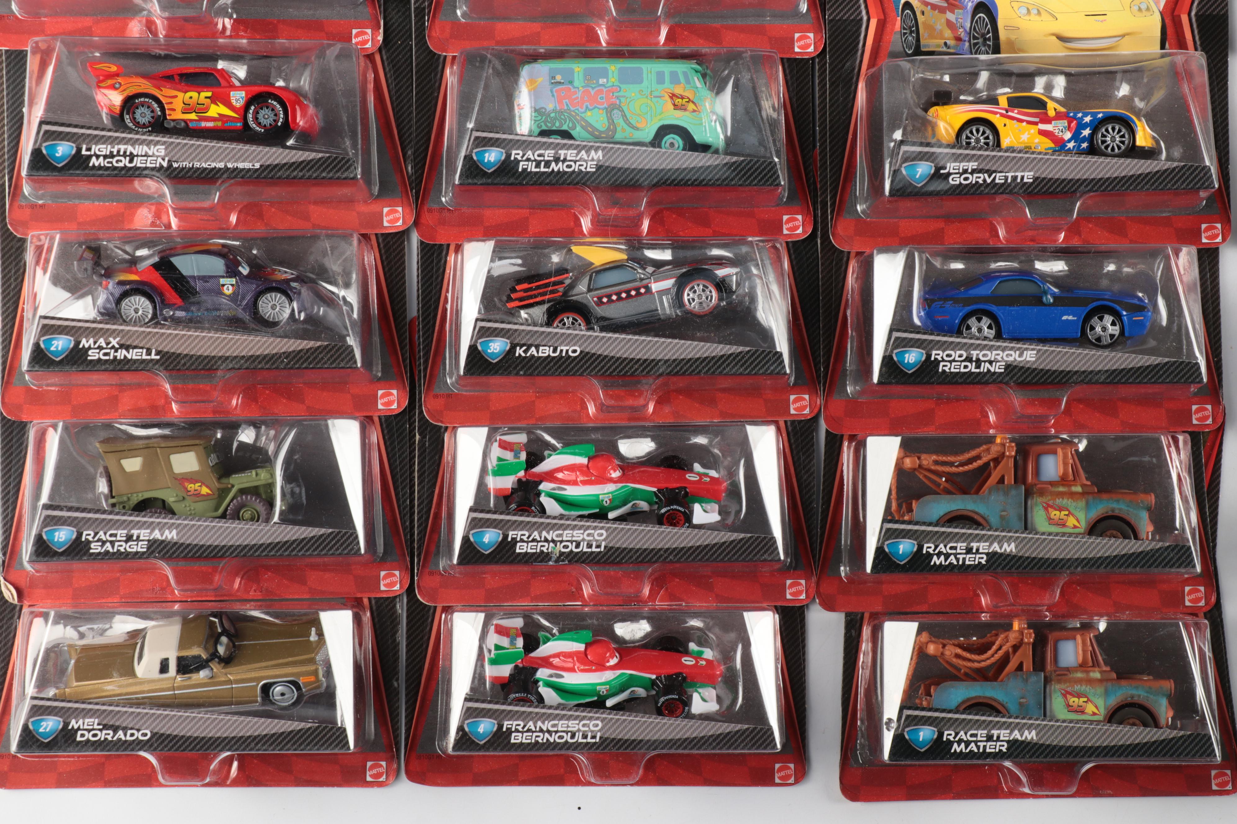 Disney Cars Lewis Hamilton, Carla Veloso, Lightning McQueen and More Toy Cars