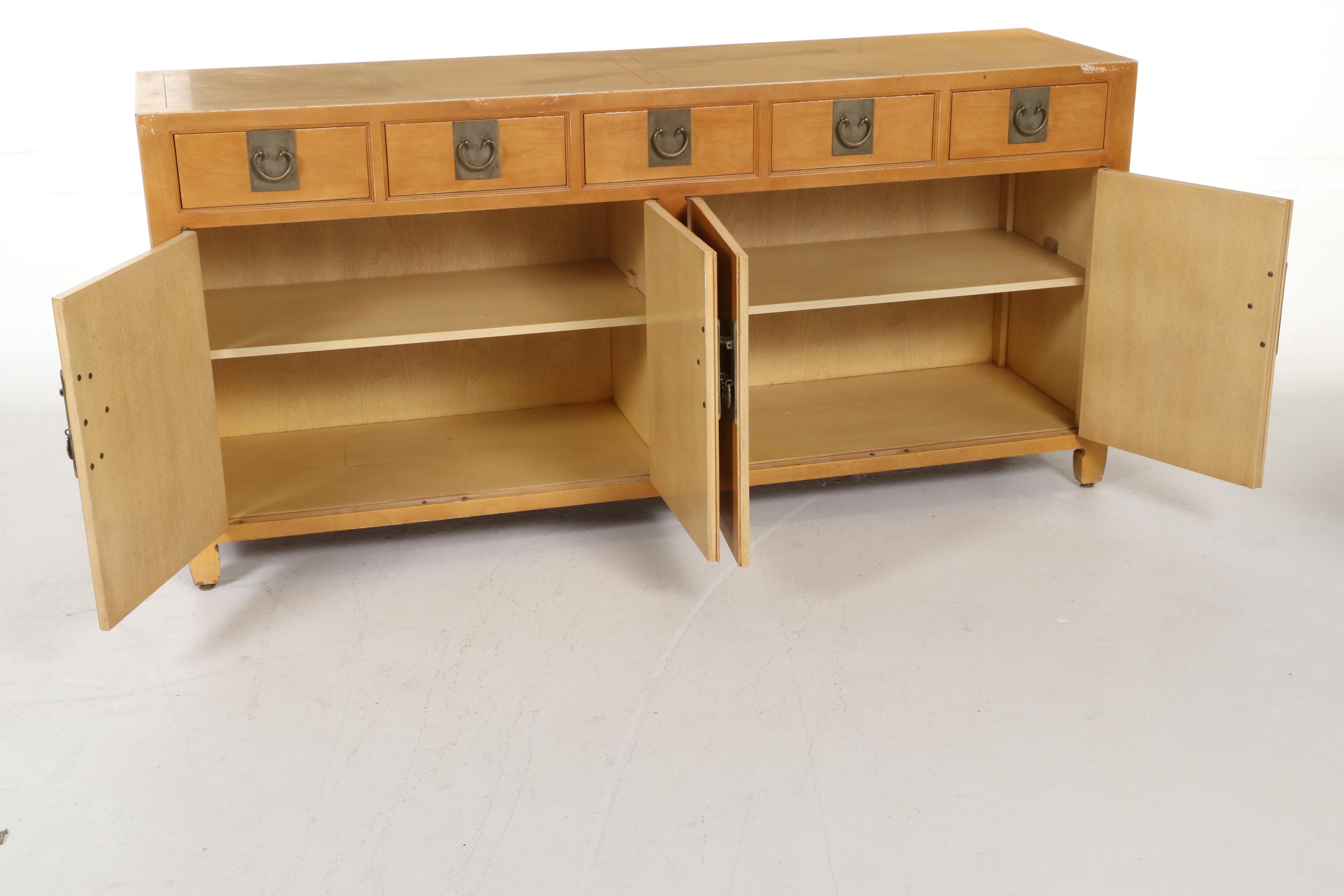 Baker Furniture "Far East Collection" Blonde Hardwood Sideboard, 1960s