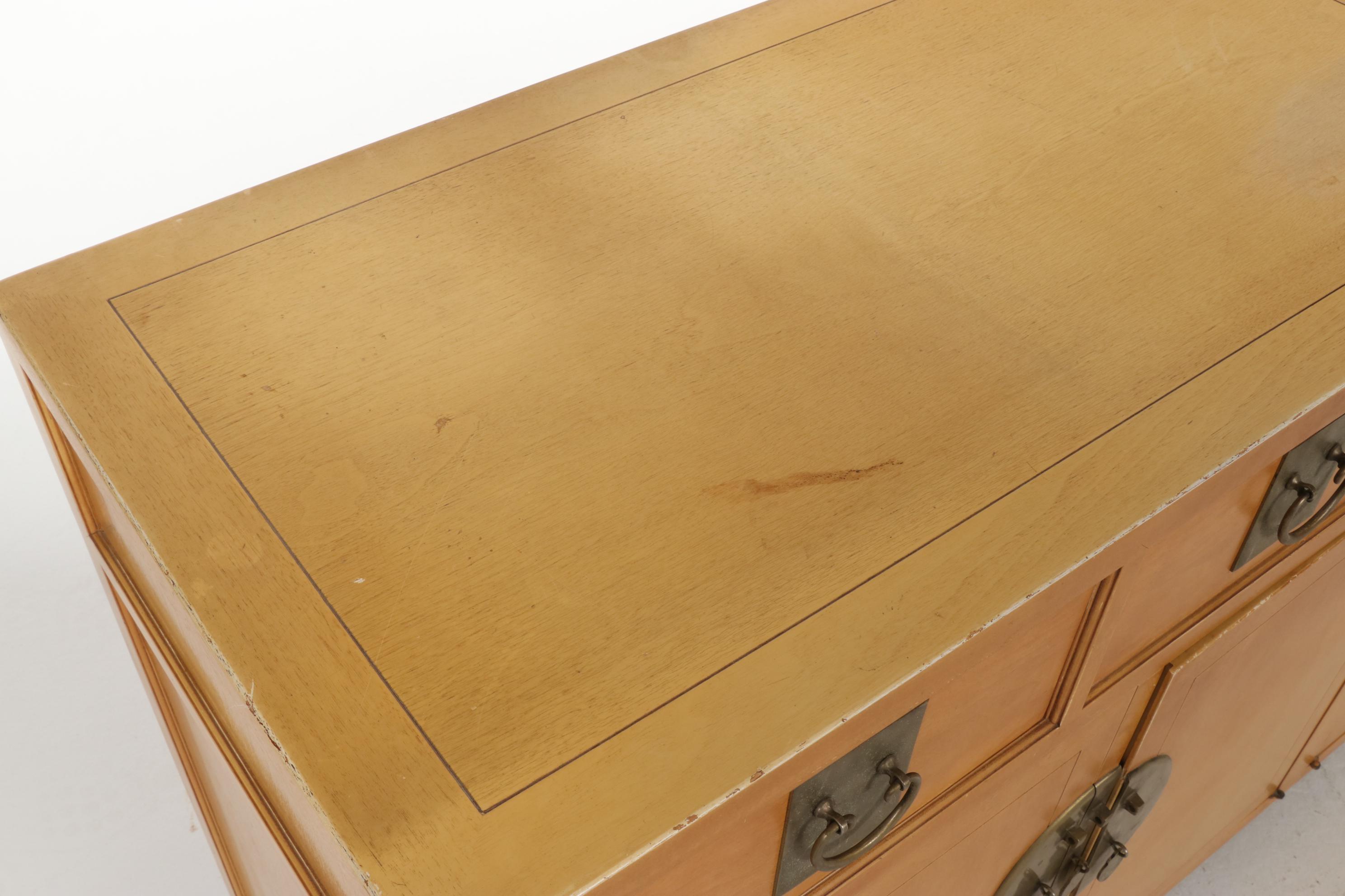 Baker Furniture "Far East Collection" Blonde Hardwood Sideboard, 1960s