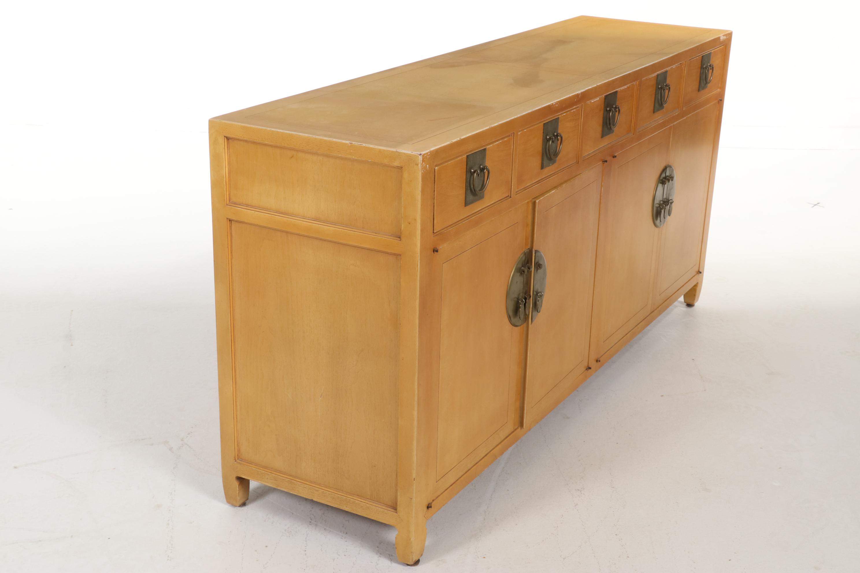 Baker Furniture "Far East Collection" Blonde Hardwood Sideboard, 1960s
