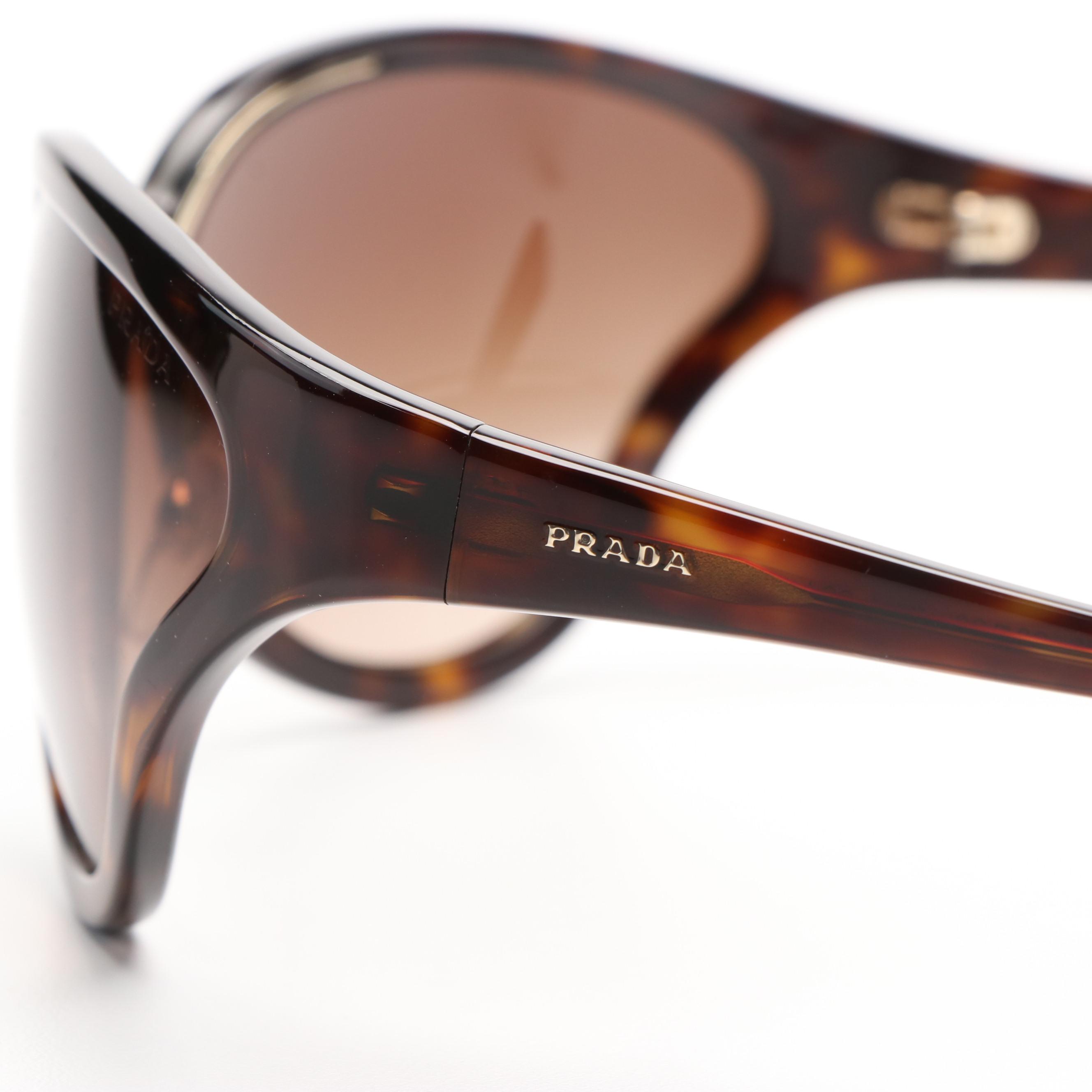 Prada PR22VS Butterfly Havana and Brown Gradient Sunglasses With Case