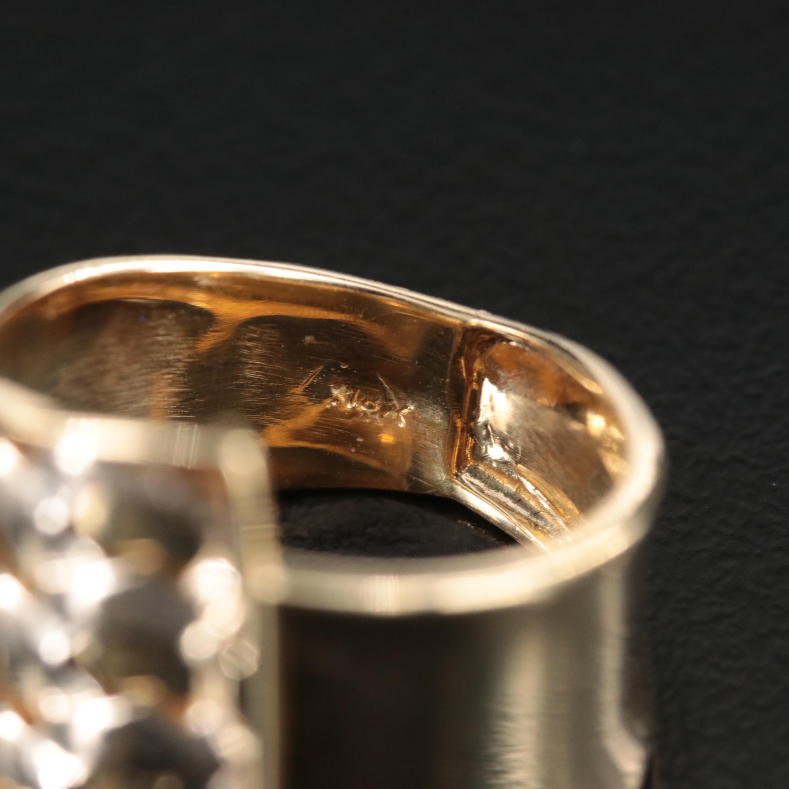 Italian 18K Wrap Ring with Lattice Design