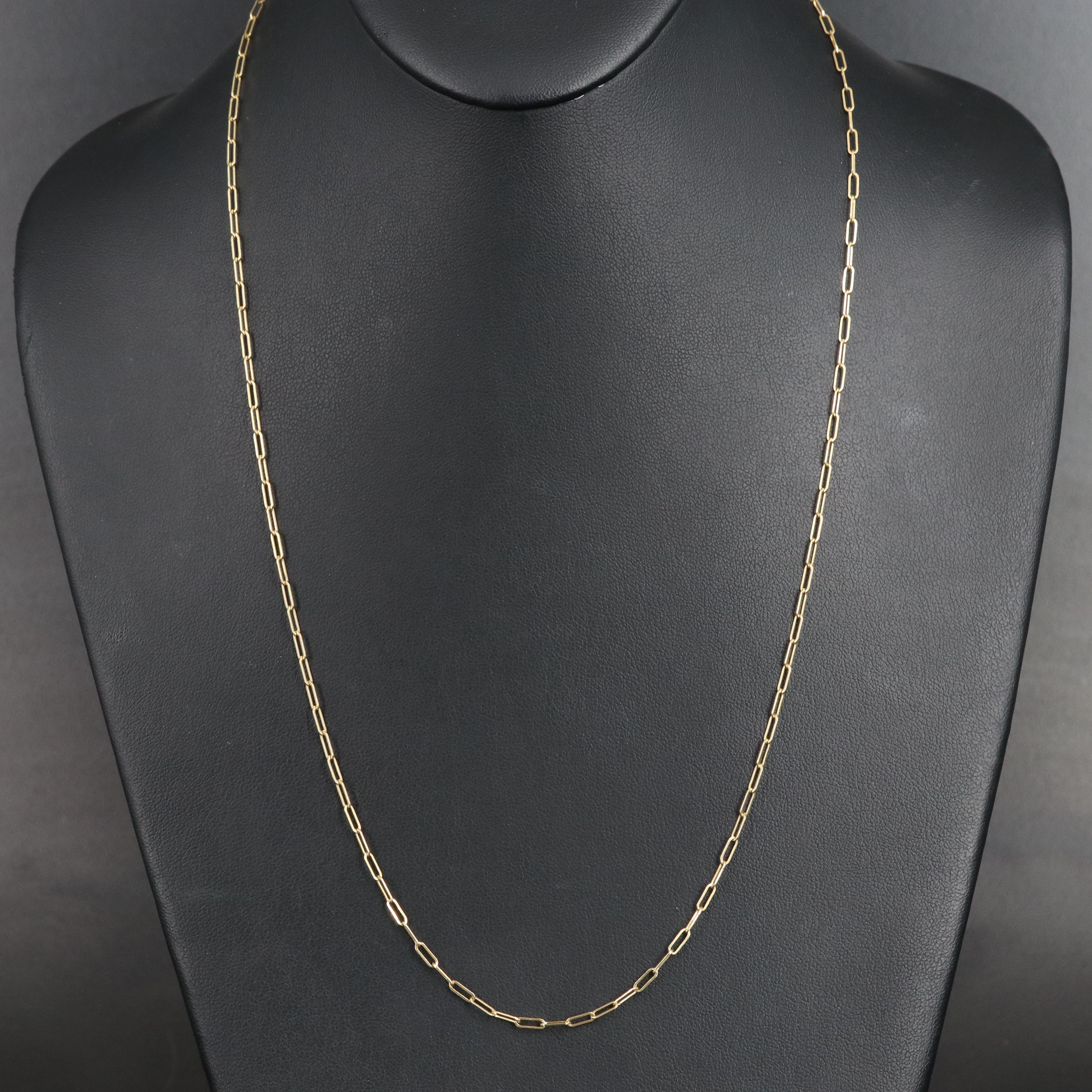 14K Paper Clip Chain Necklace
