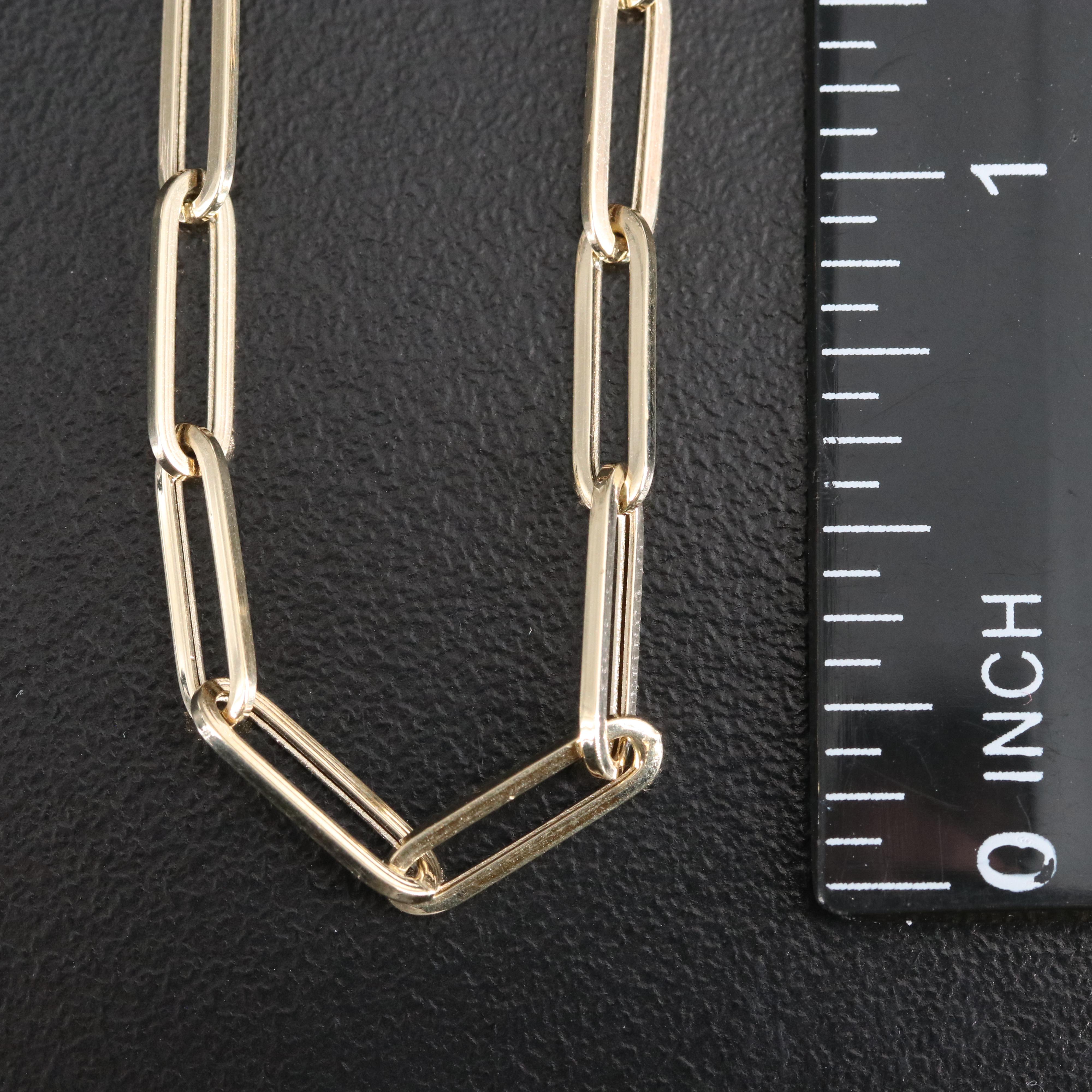14K Paper Clip Chain Necklace