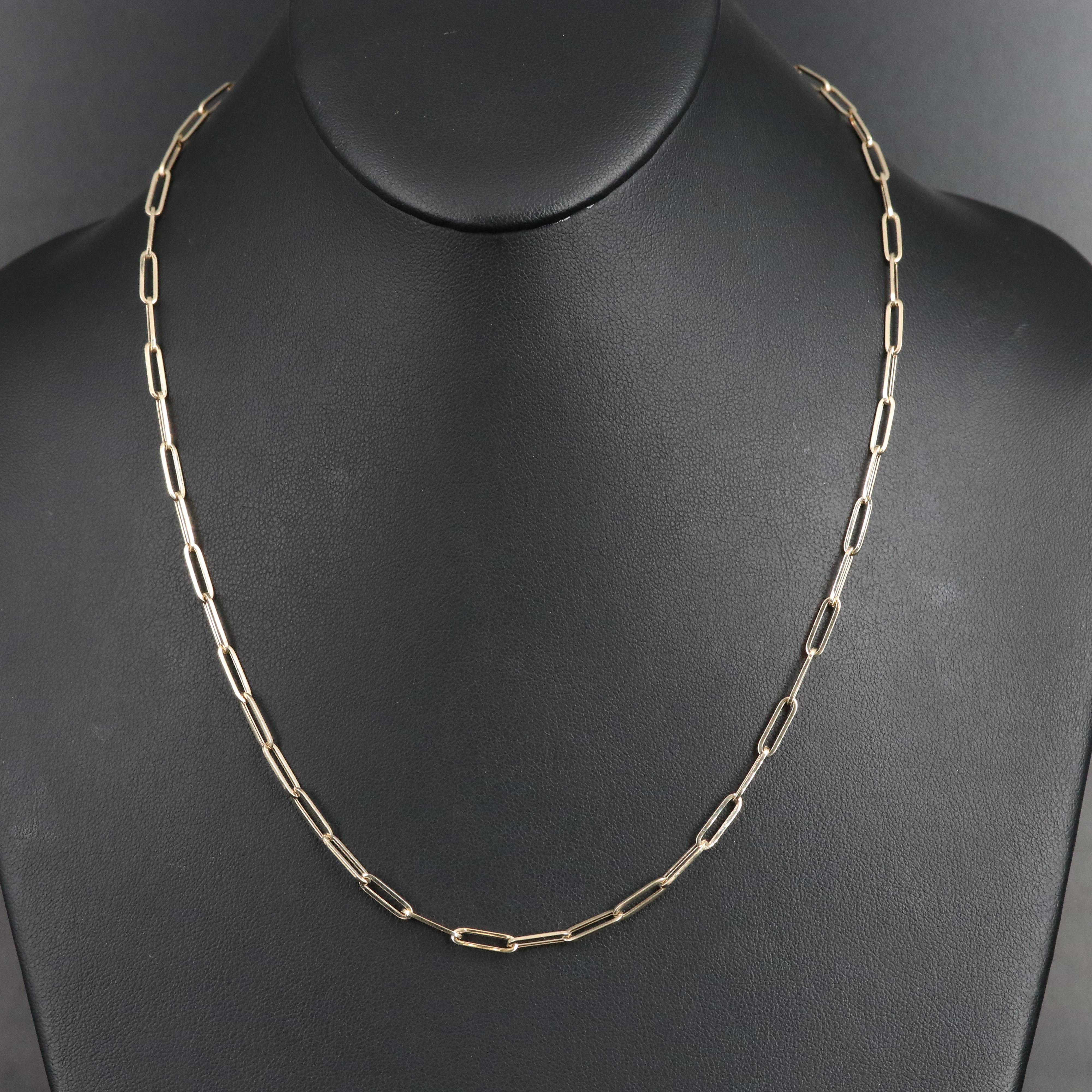 14K Paper Clip Chain Necklace