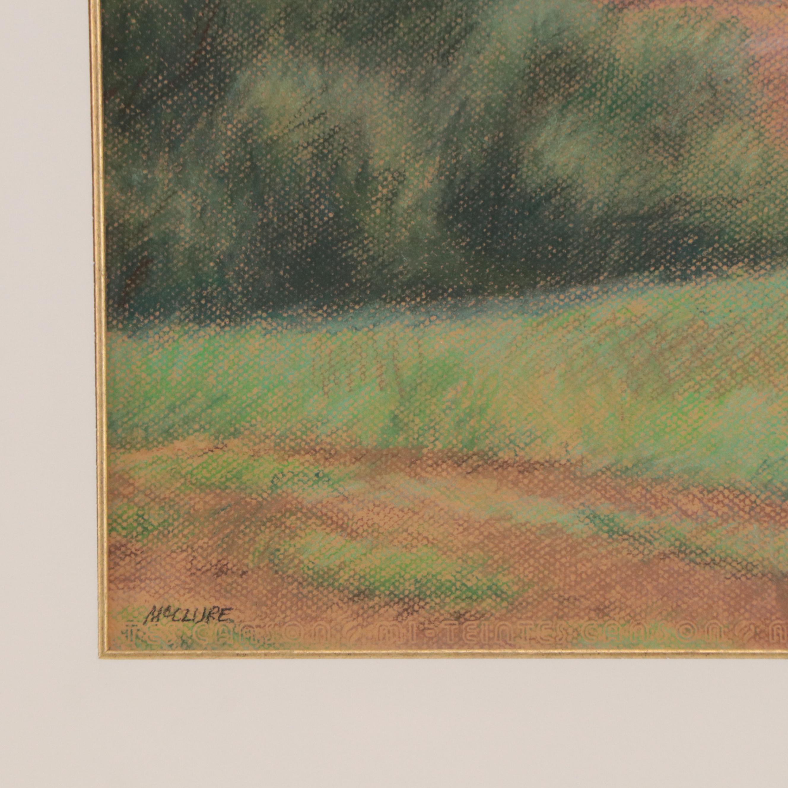 Alpine Landscape Chalk Pastel Drawing