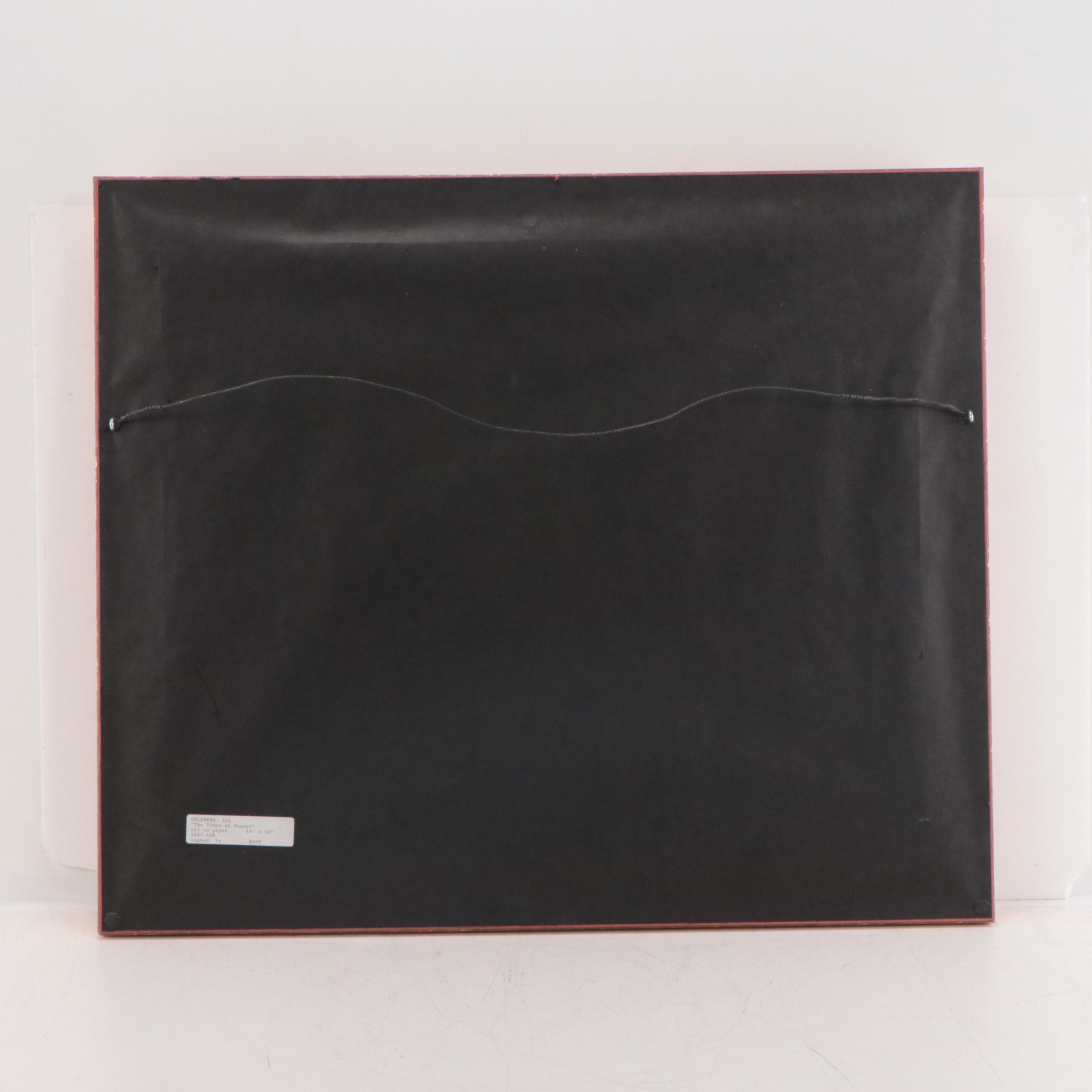 Ira Goldberg Italian Cityscape Oil Painting "The Tiber at Sunset"