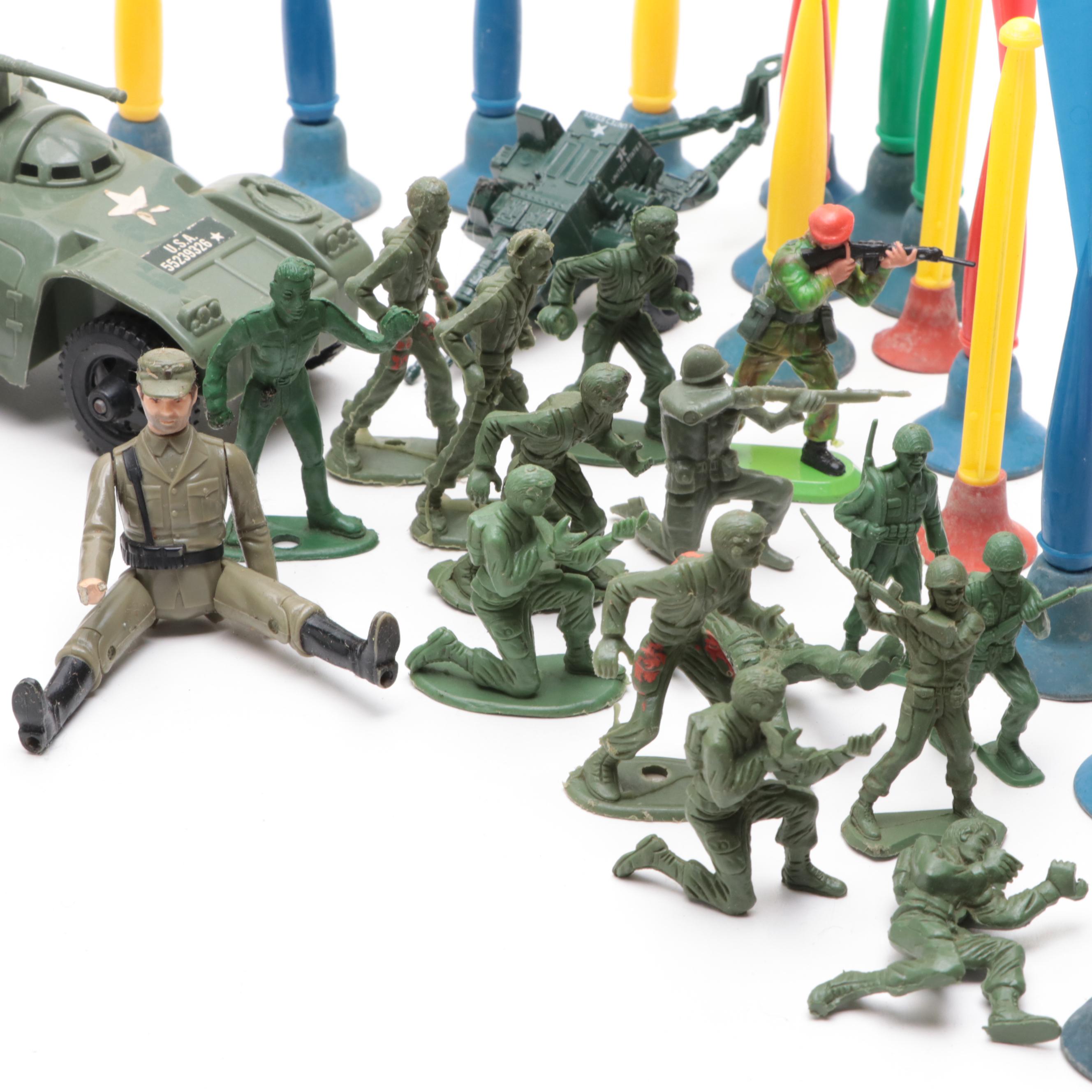Placo, Ideal with Other Plastic Toy Guns, Soldiers, Knives and More