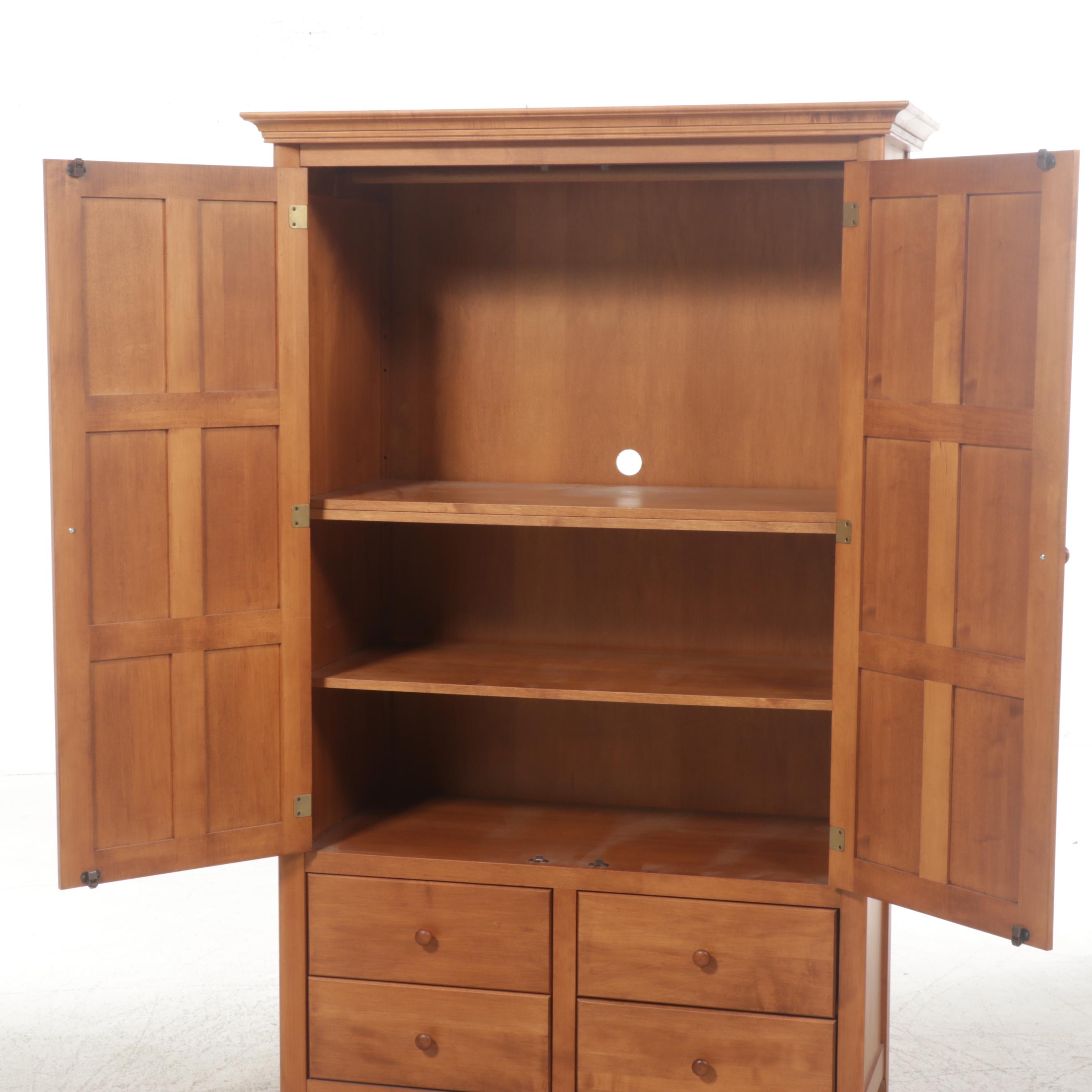 Nadeau Canada Shaker Style Maple Armoire