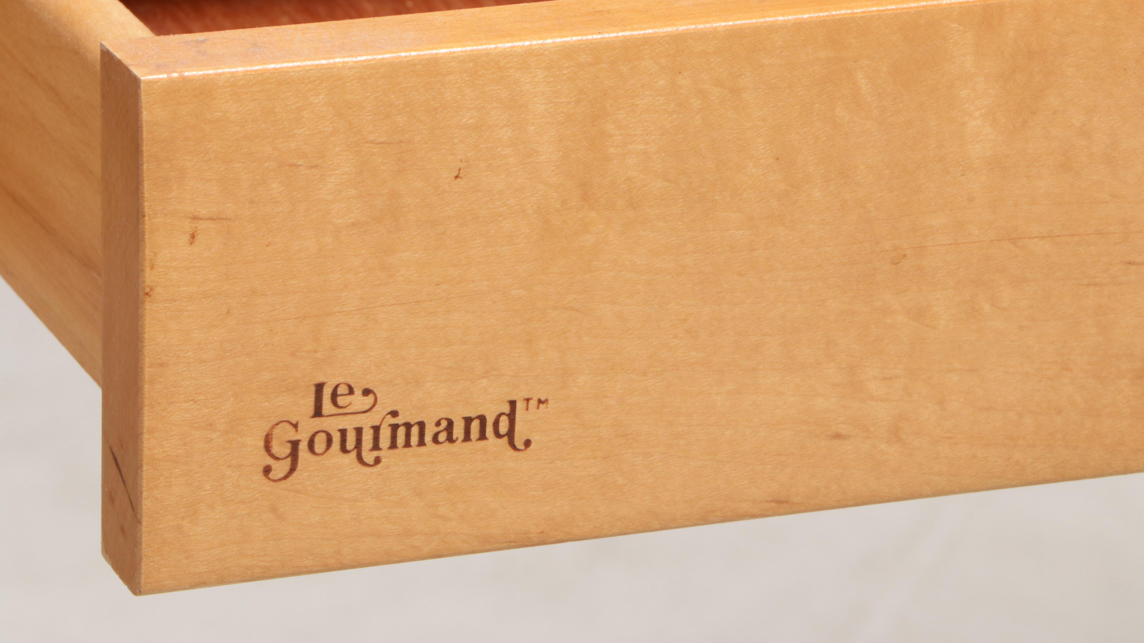 Le Gourmand Maple Butcher Block Rolling Kitchen Island