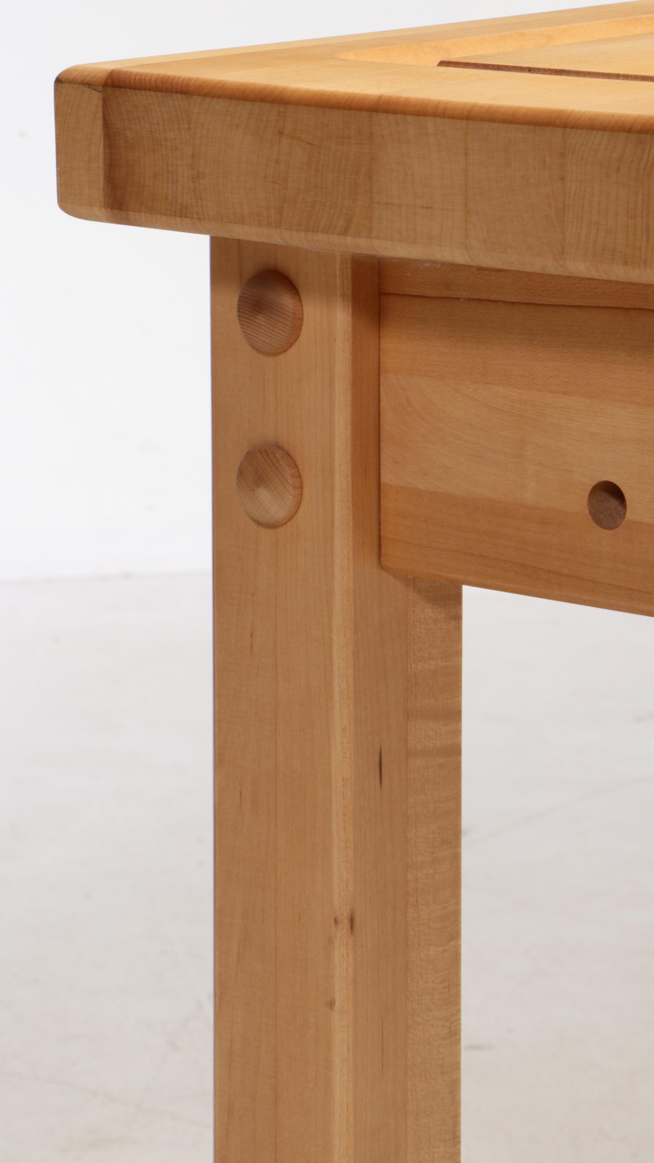 Le Gourmand Maple Butcher Block Rolling Kitchen Island