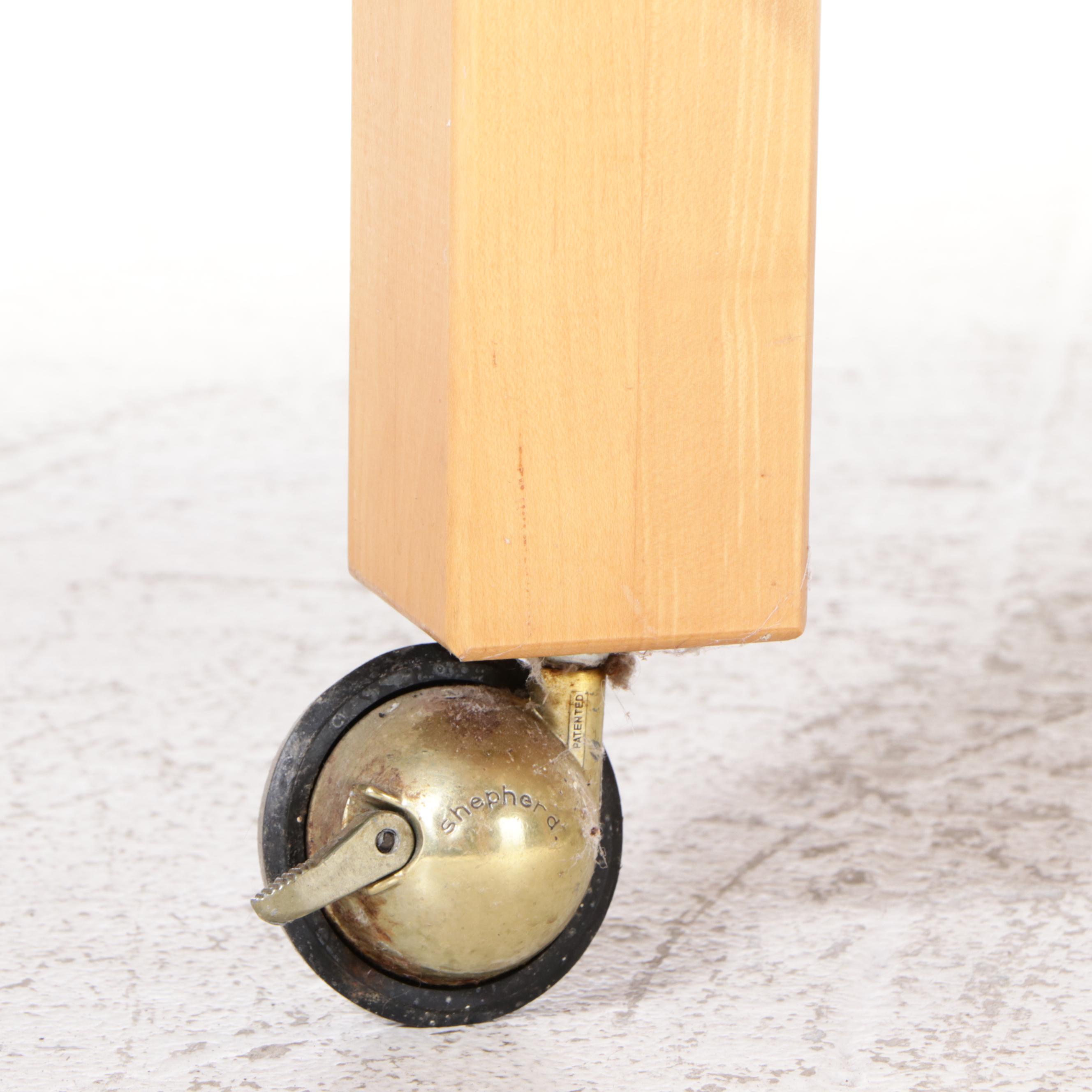 Le Gourmand Maple Butcher Block Rolling Kitchen Island