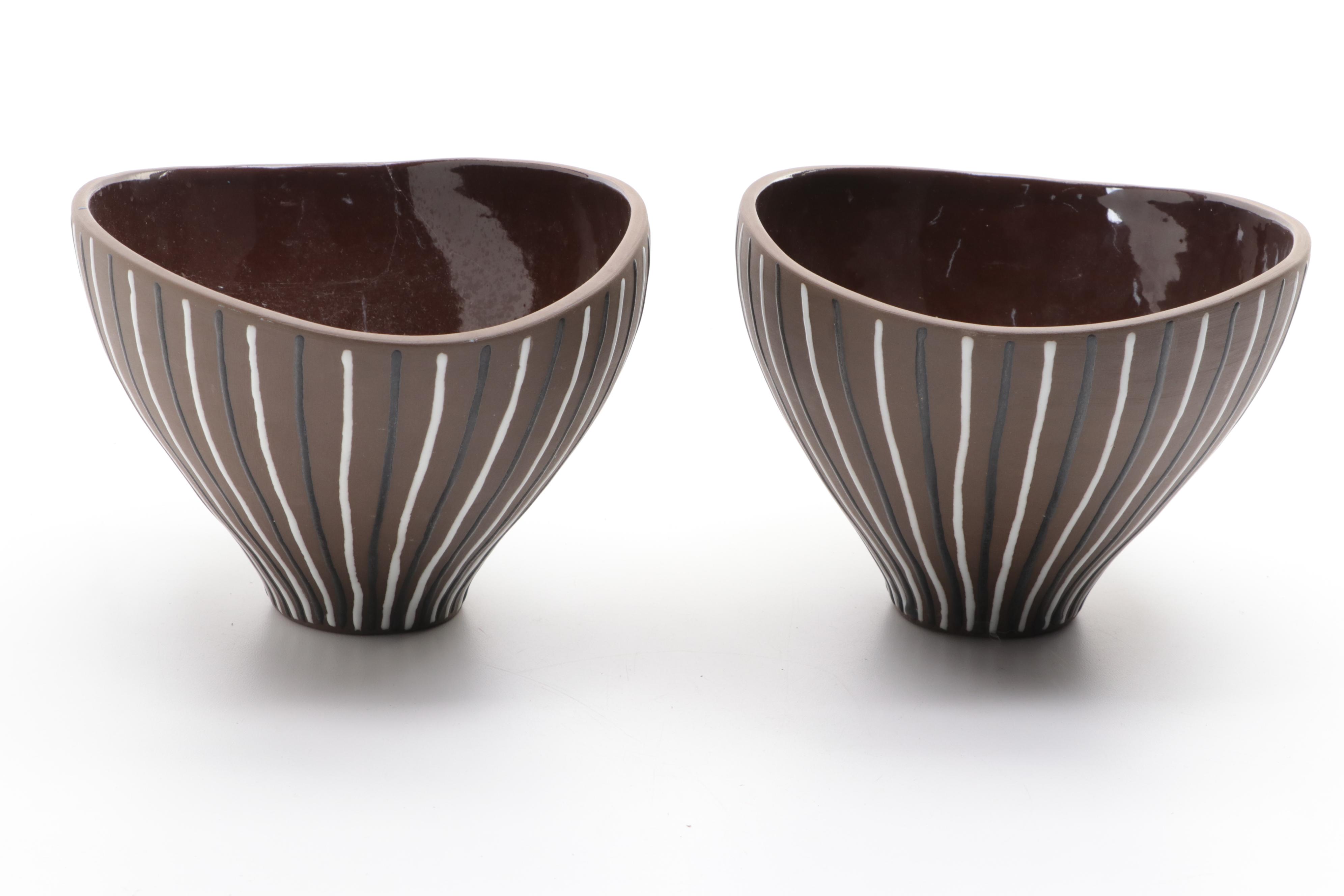 Jonathan Adler Pottery Multicolored Glaze Ceramic Planters EBTH