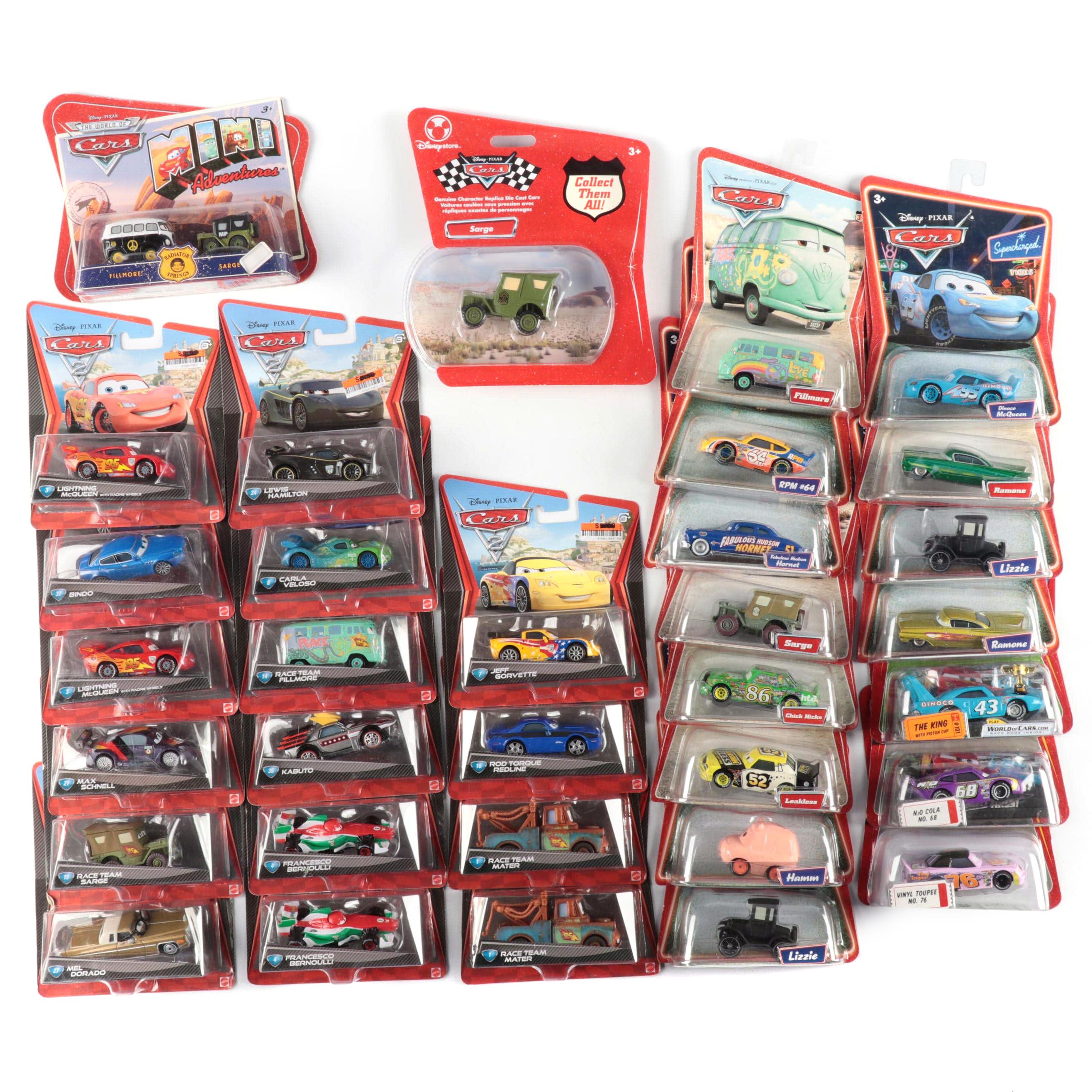 Disney Cars Lewis Hamilton, Carla Veloso, Lightning McQueen and More Toy Cars