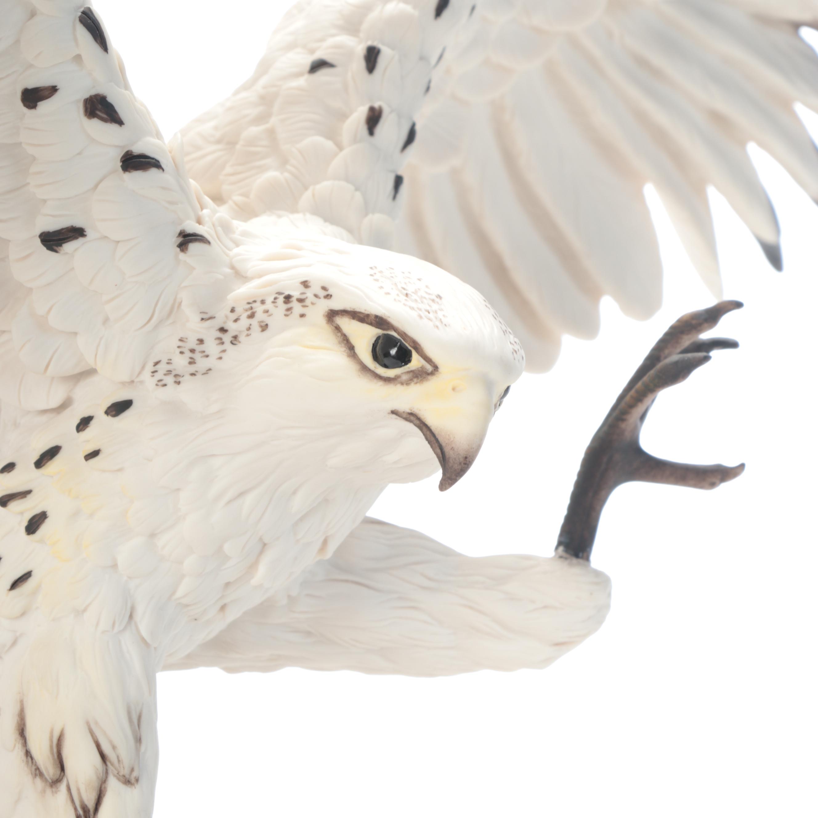 Giuseppe Armani Florence Ceramic "White Hawk" Sculpture