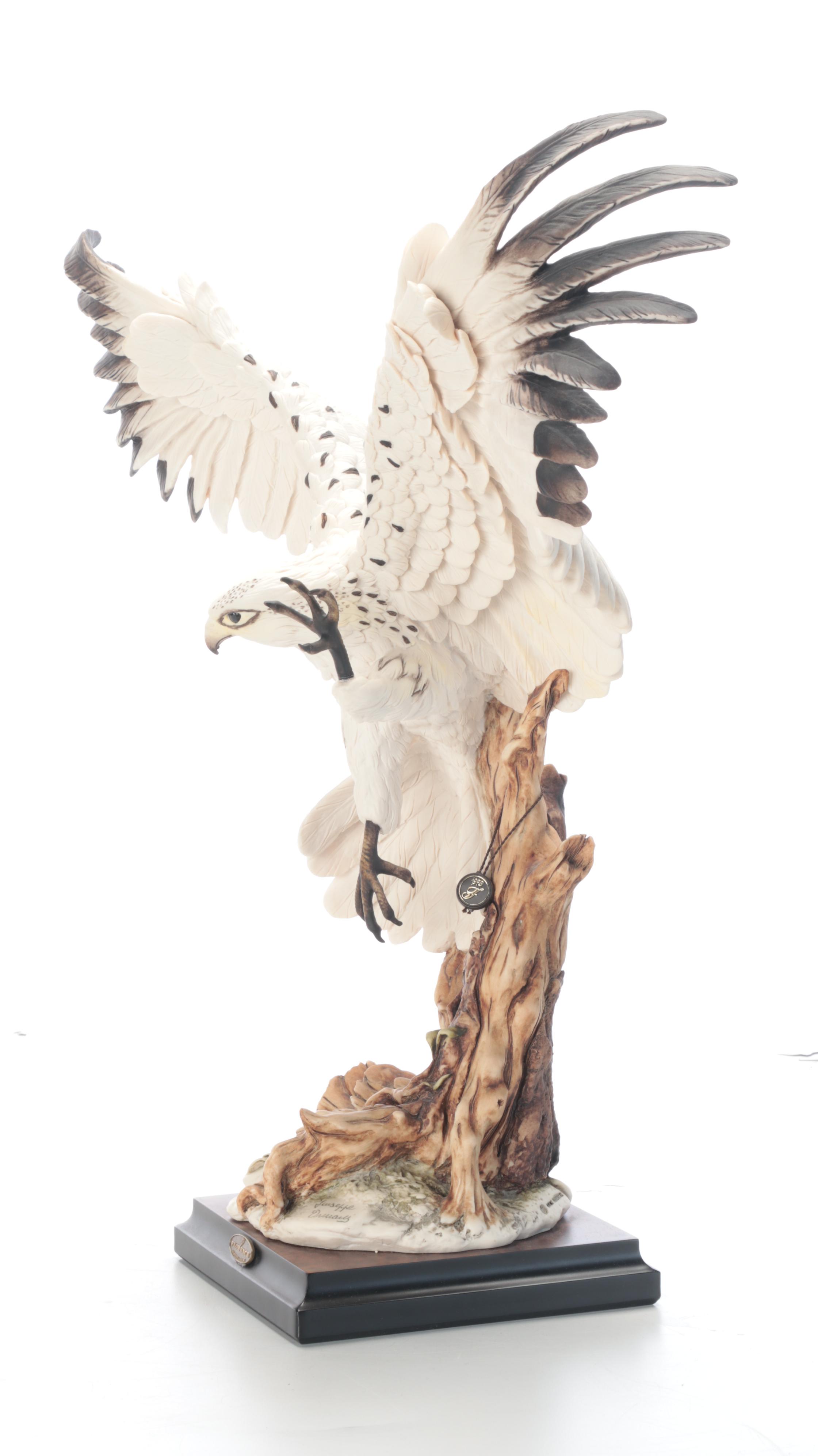Giuseppe Armani Florence Ceramic "White Hawk" Sculpture