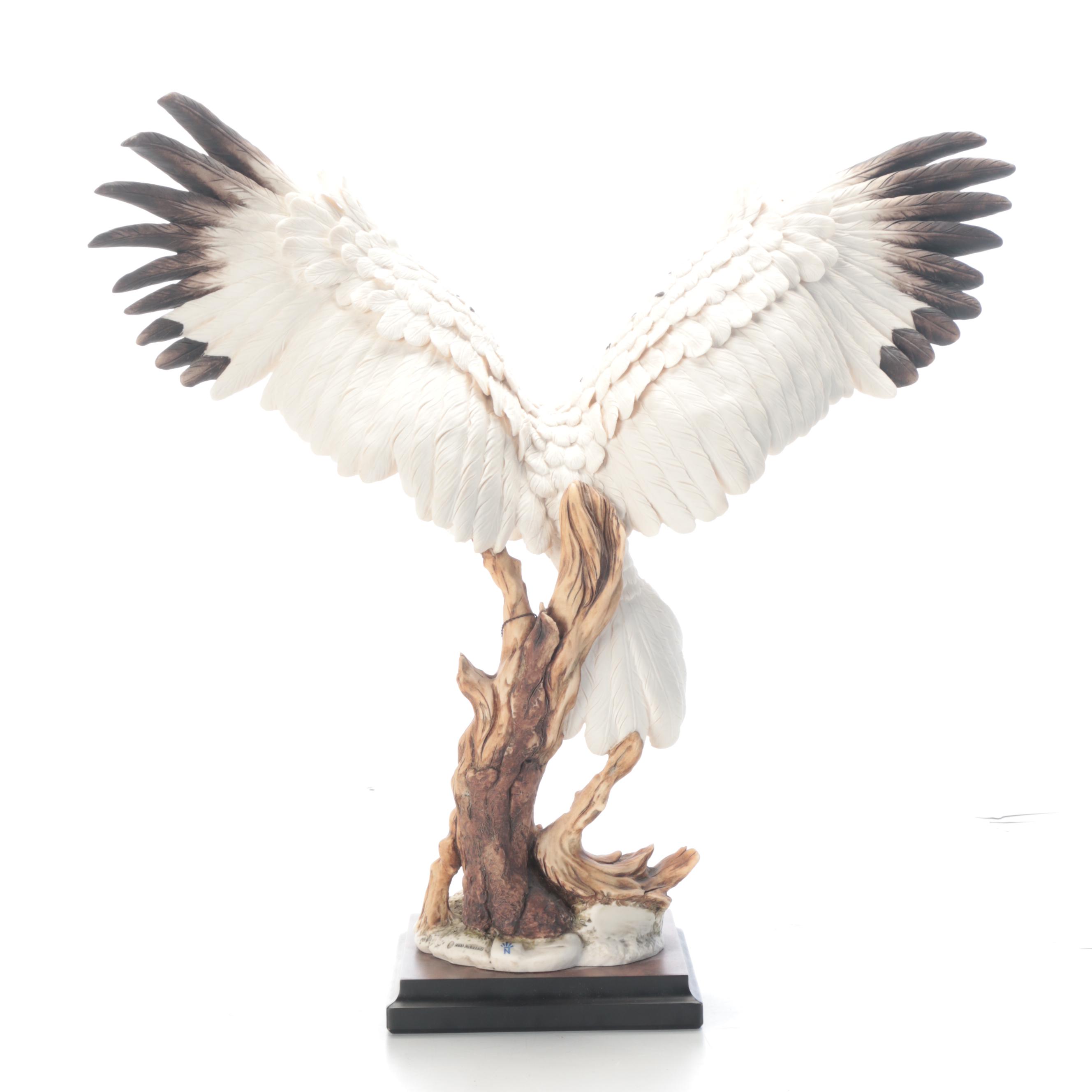 Giuseppe Armani Florence Ceramic "White Hawk" Sculpture
