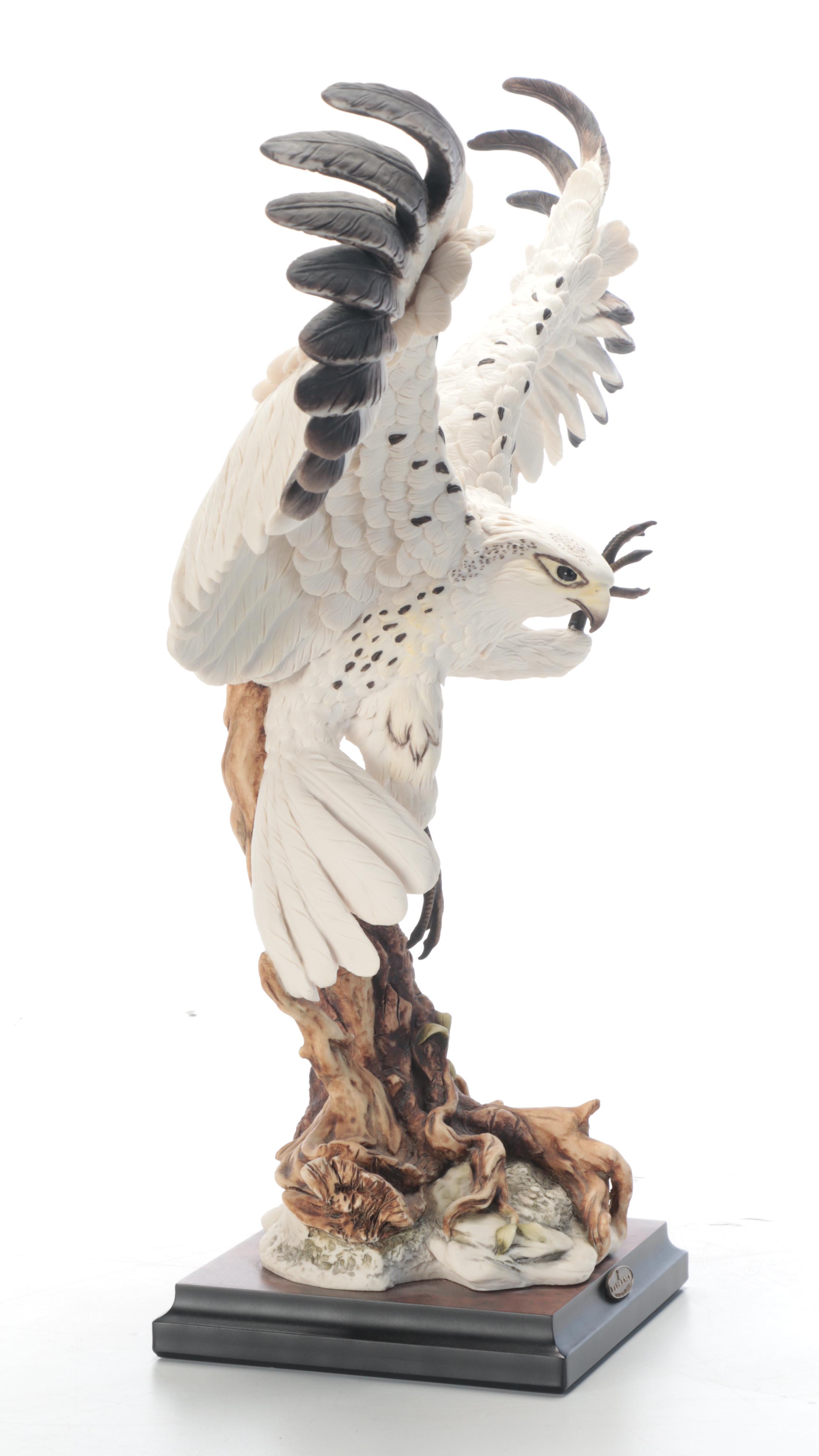 Giuseppe Armani Florence Ceramic "White Hawk" Sculpture
