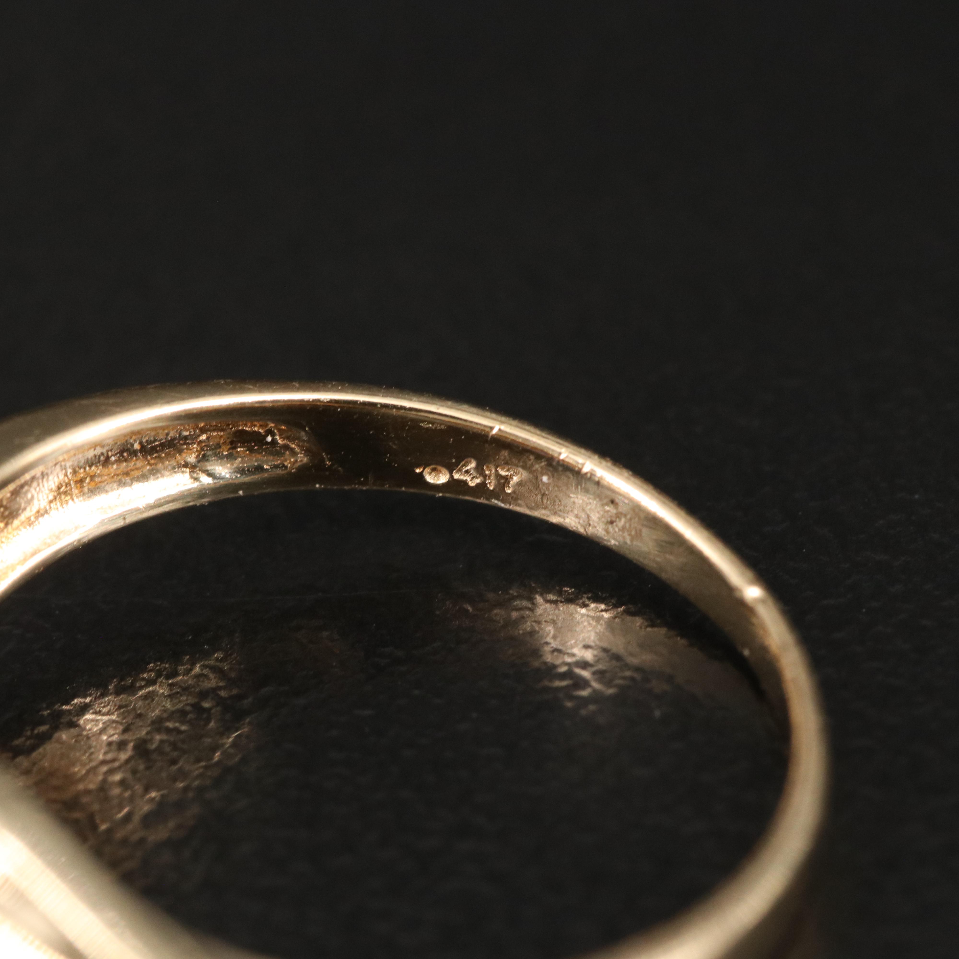 10K Sapphire and Diamond Ring