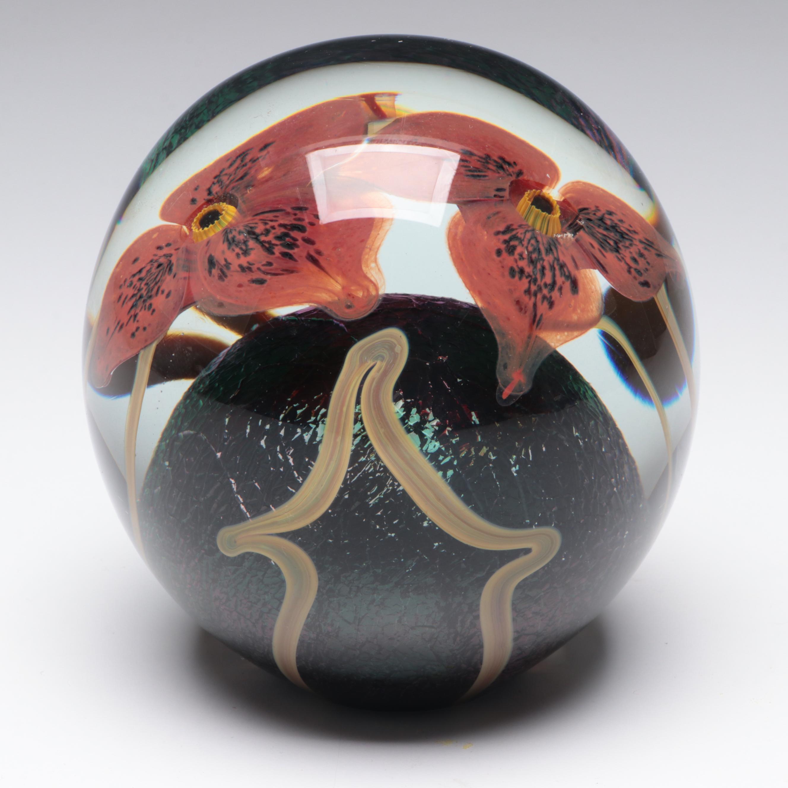 Robert Eickholt Dichroic Glass Paperweight, 1998