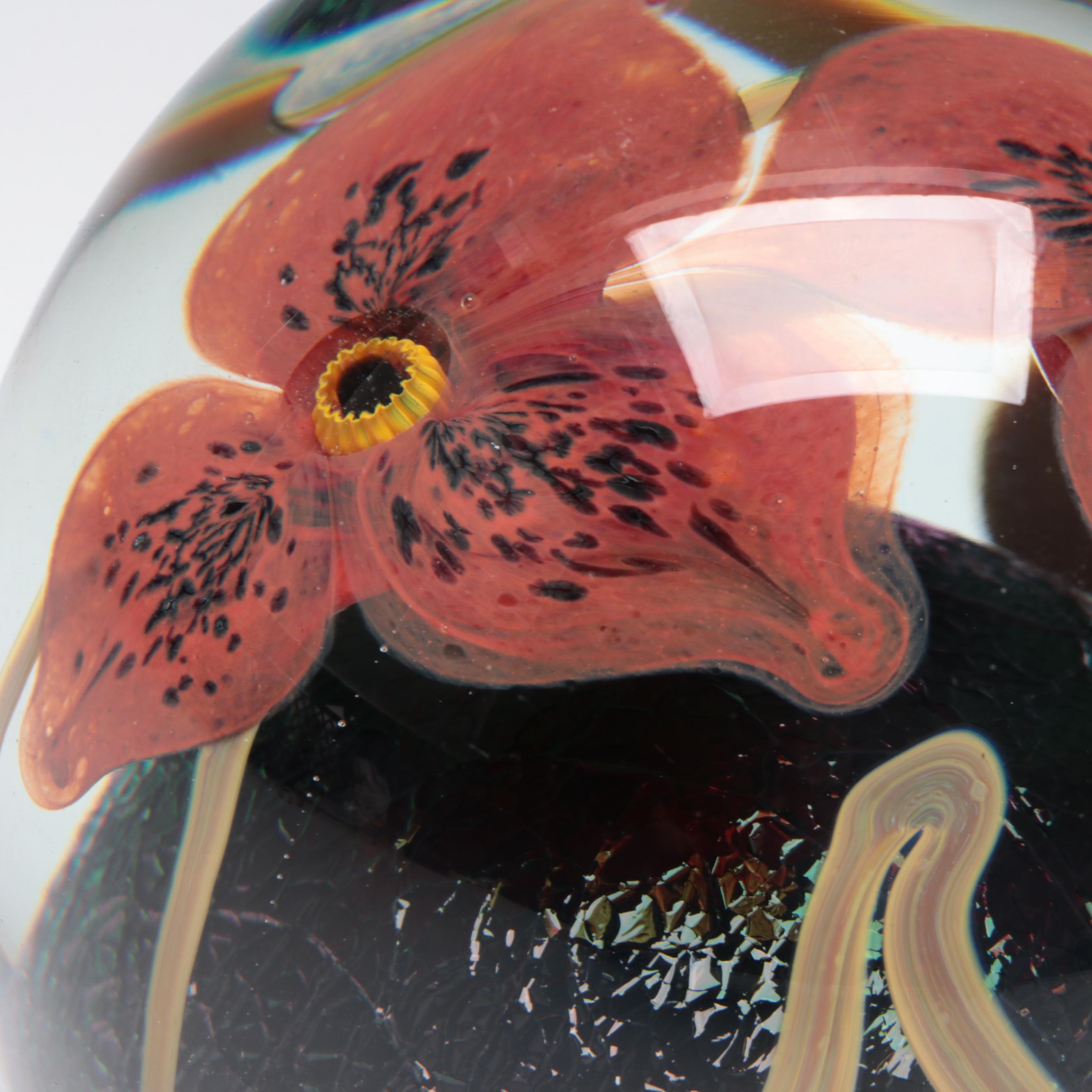 Robert Eickholt Dichroic Glass Paperweight, 1998