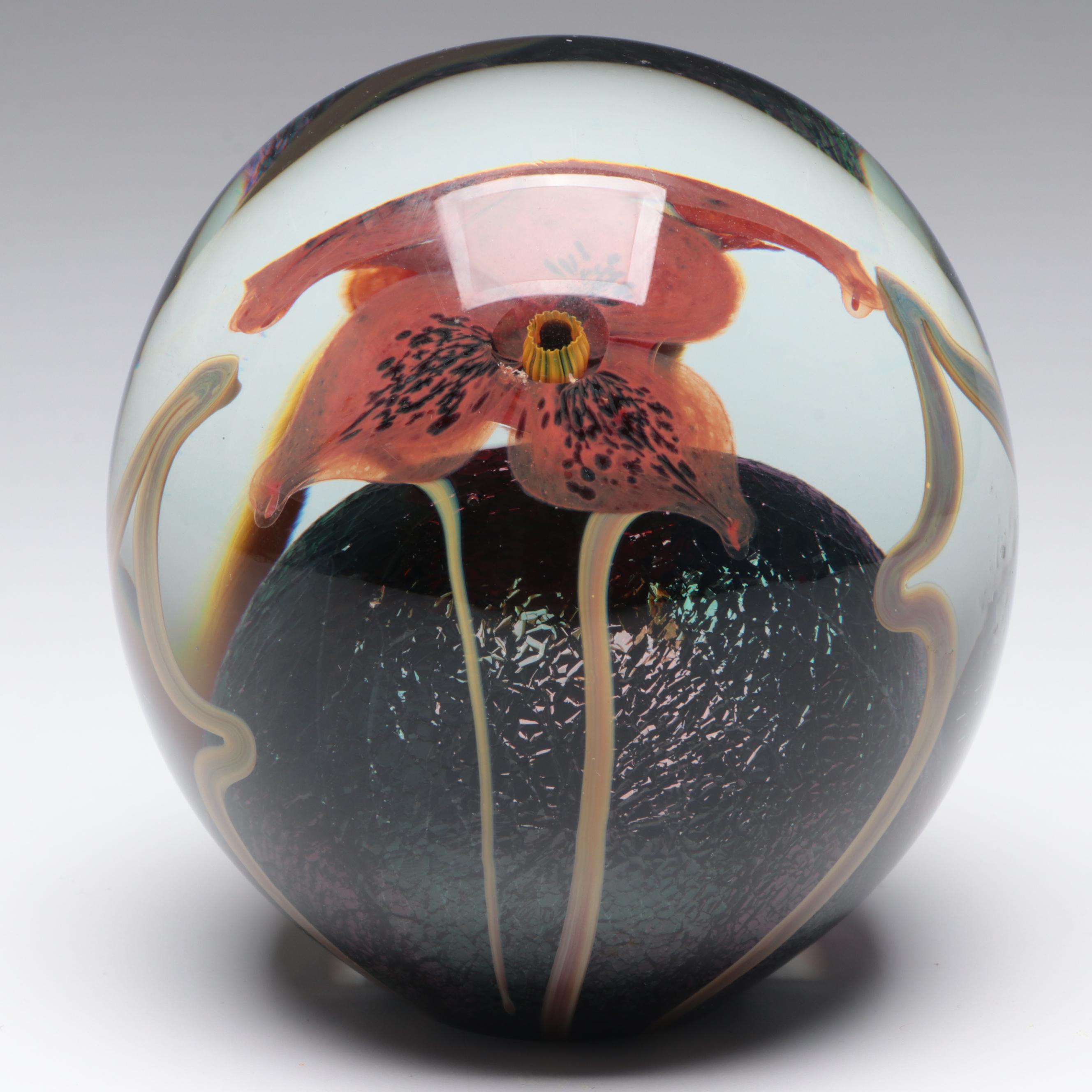 Robert Eickholt Dichroic Glass Paperweight, 1998