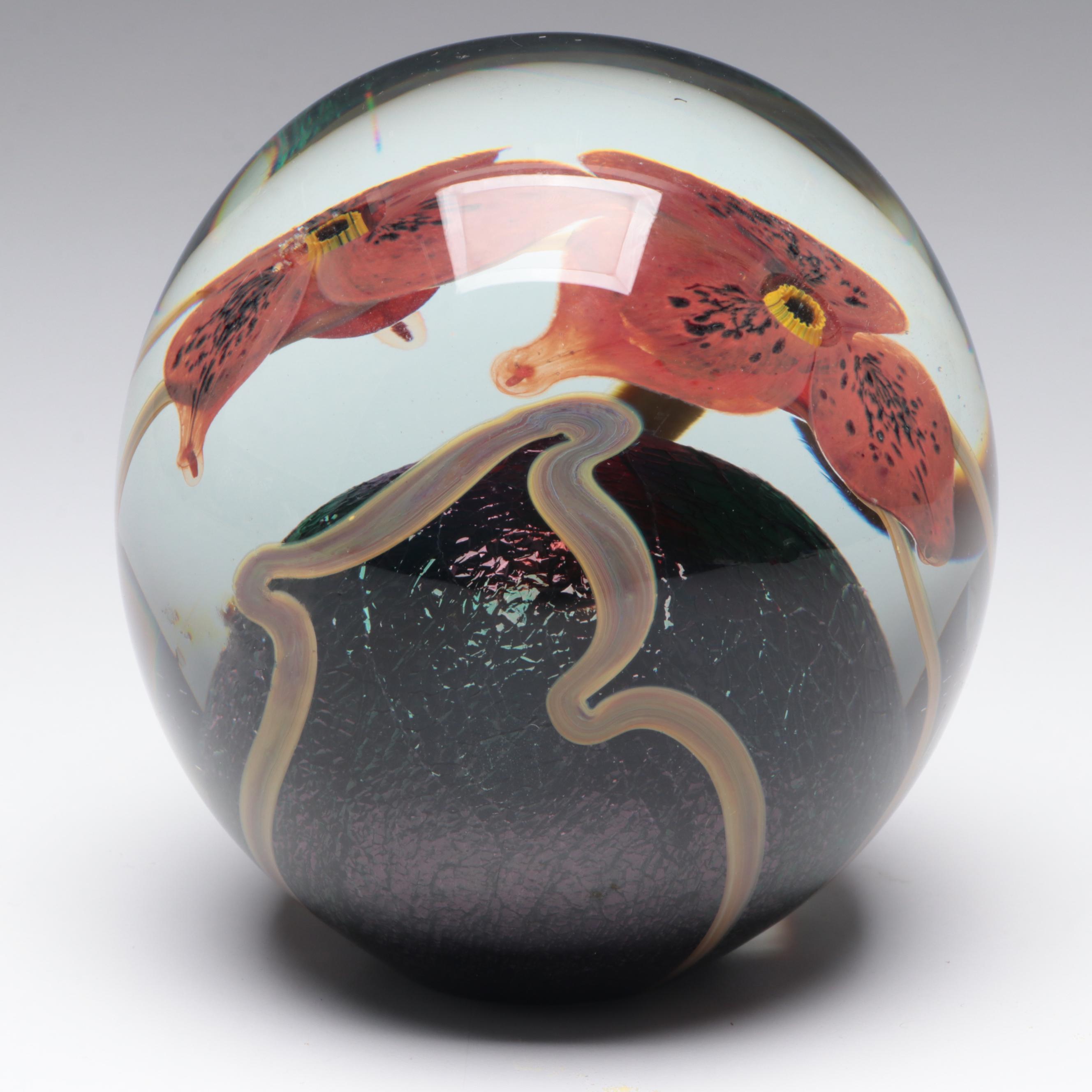 Robert Eickholt Dichroic Glass Paperweight, 1998
