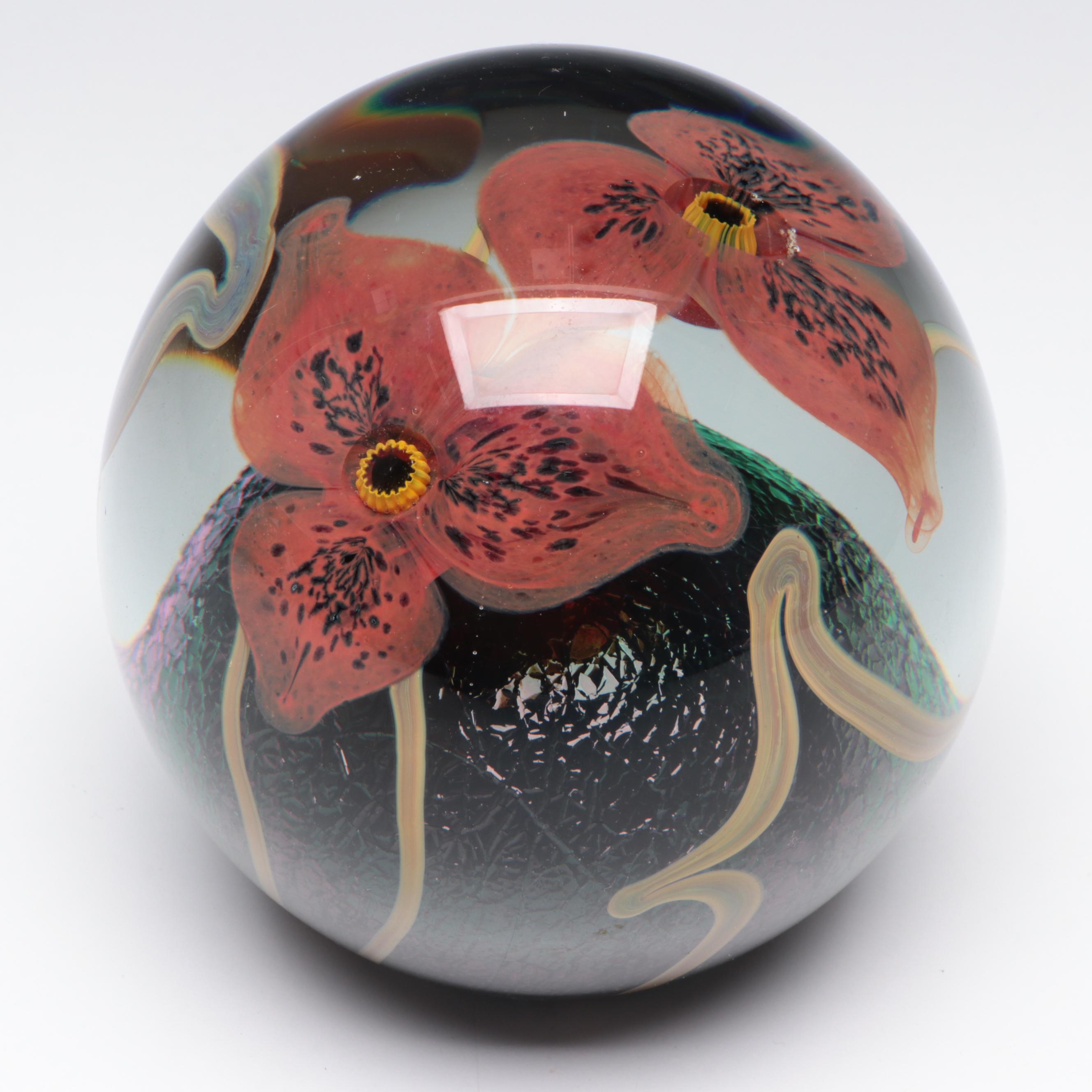 Robert Eickholt Dichroic Glass Paperweight, 1998