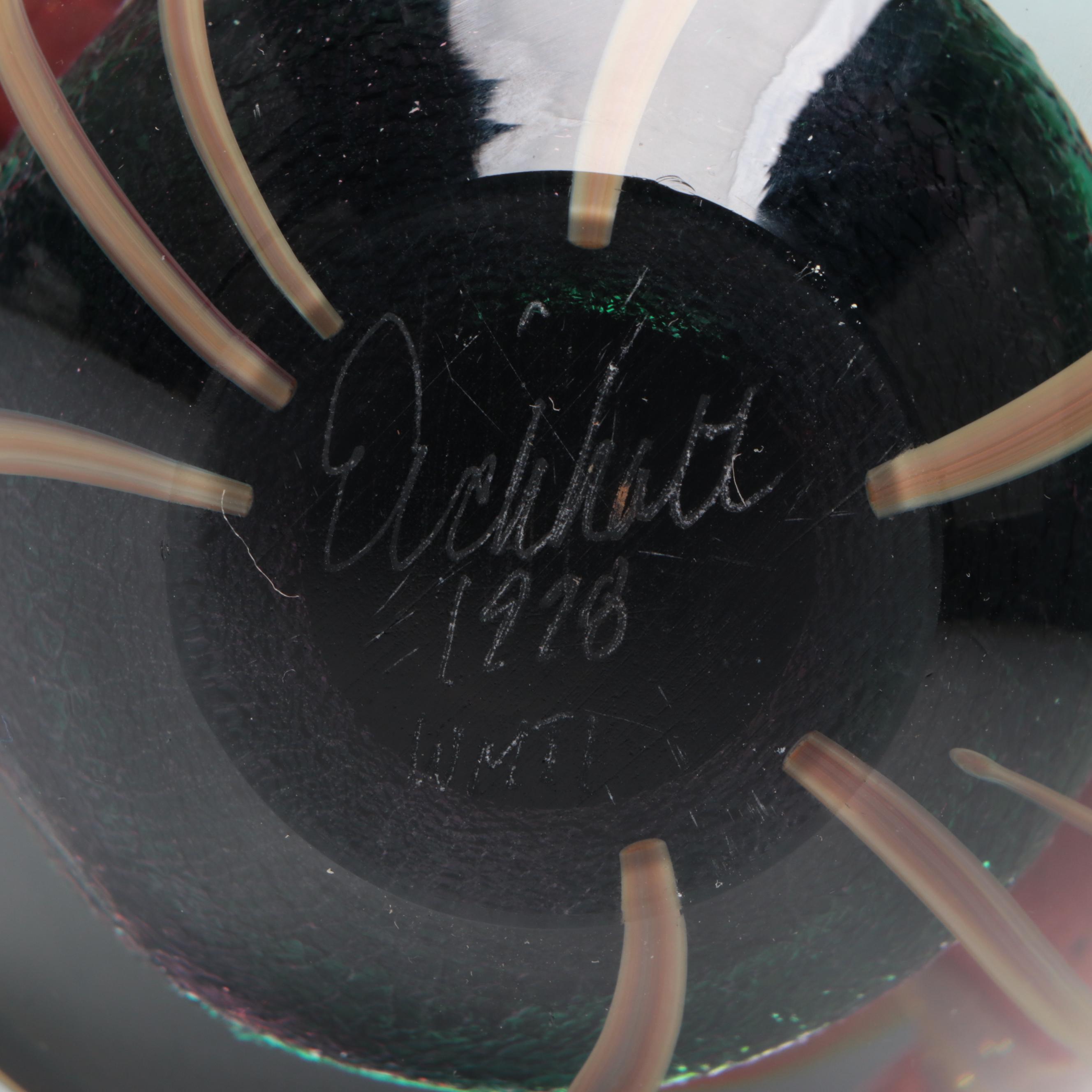 Robert Eickholt Dichroic Glass Paperweight, 1998