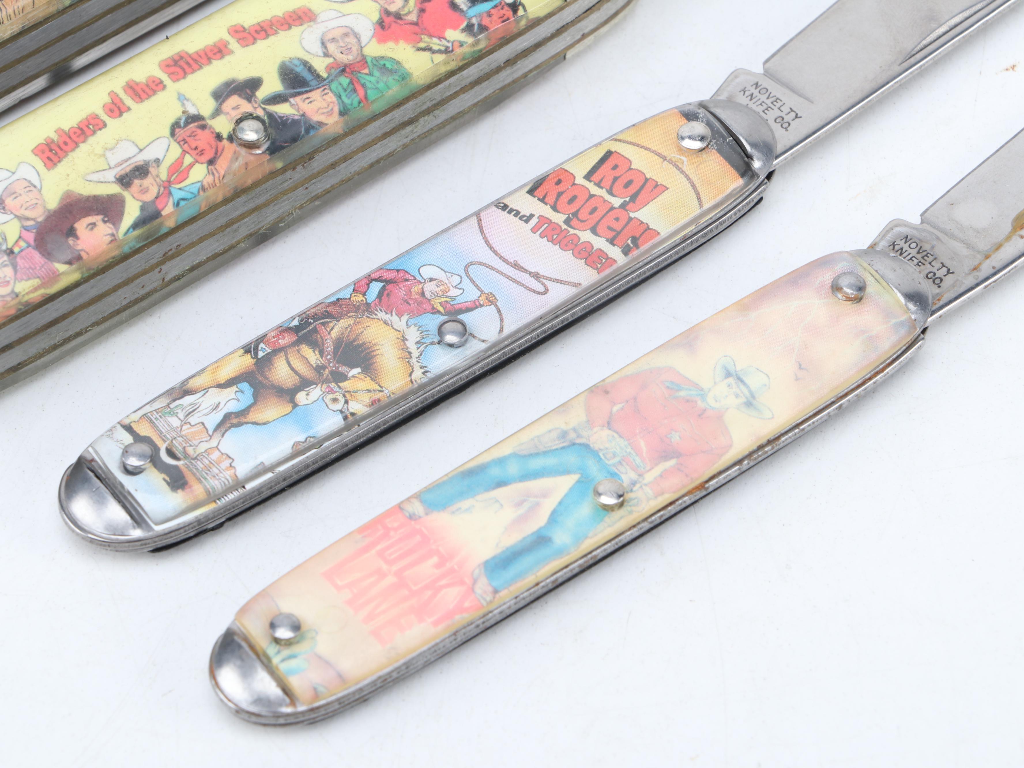Novelty Knife Co. "Roy Rogers and Trigger" with Other Folding Pocket Knives