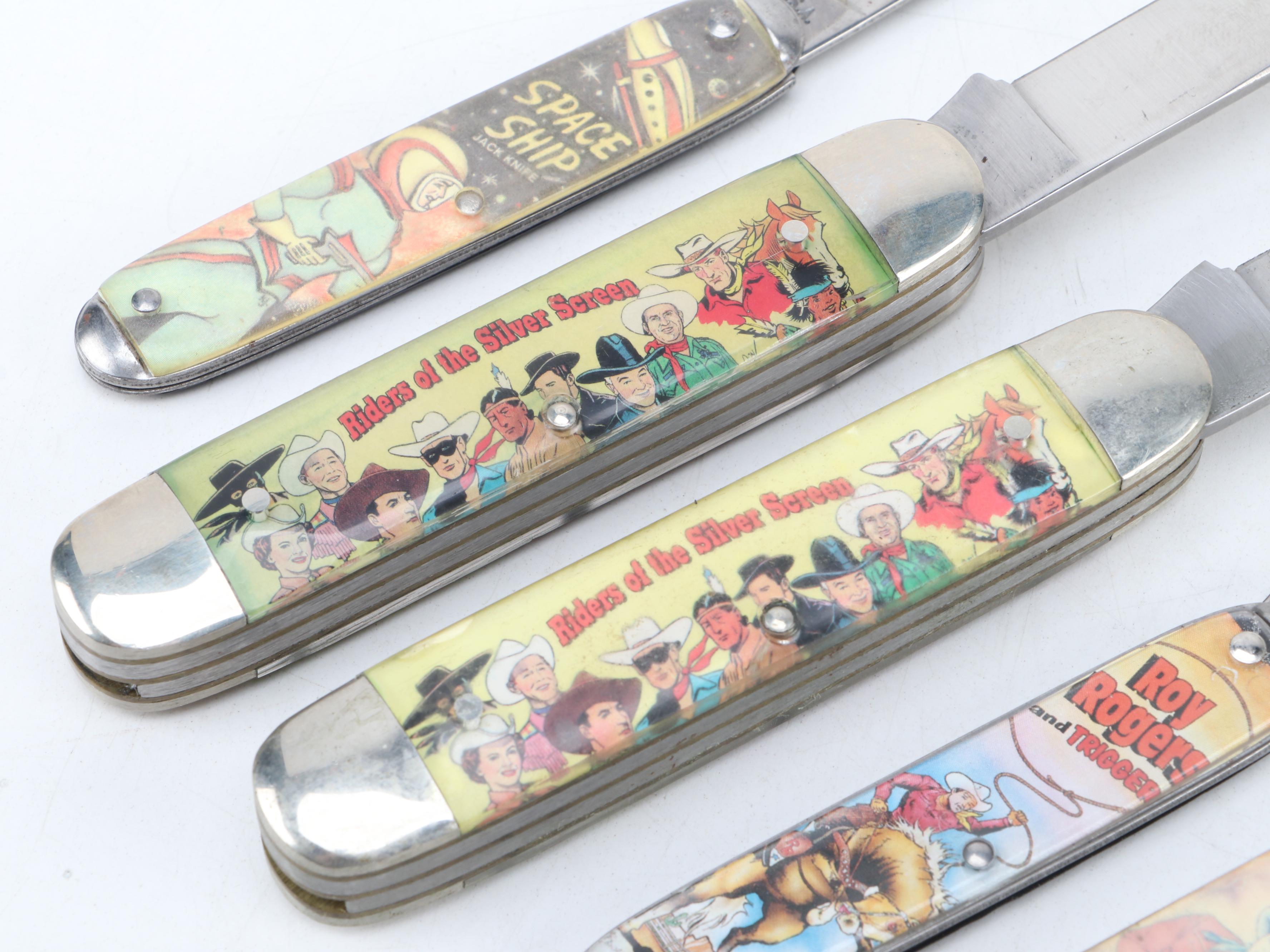 Novelty Knife Co. "Roy Rogers and Trigger" with Other Folding Pocket Knives