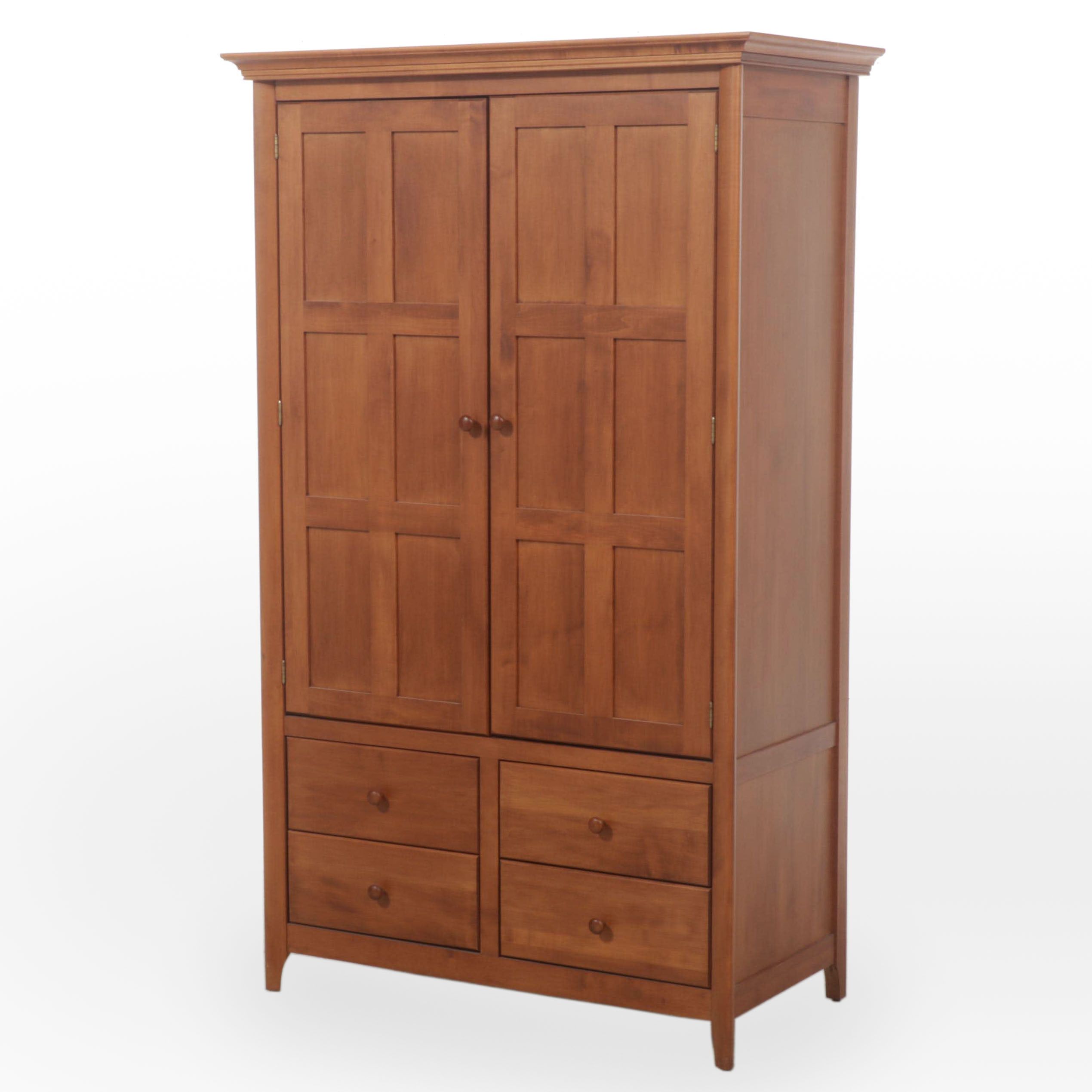 Nadeau Canada Shaker Style Maple Armoire