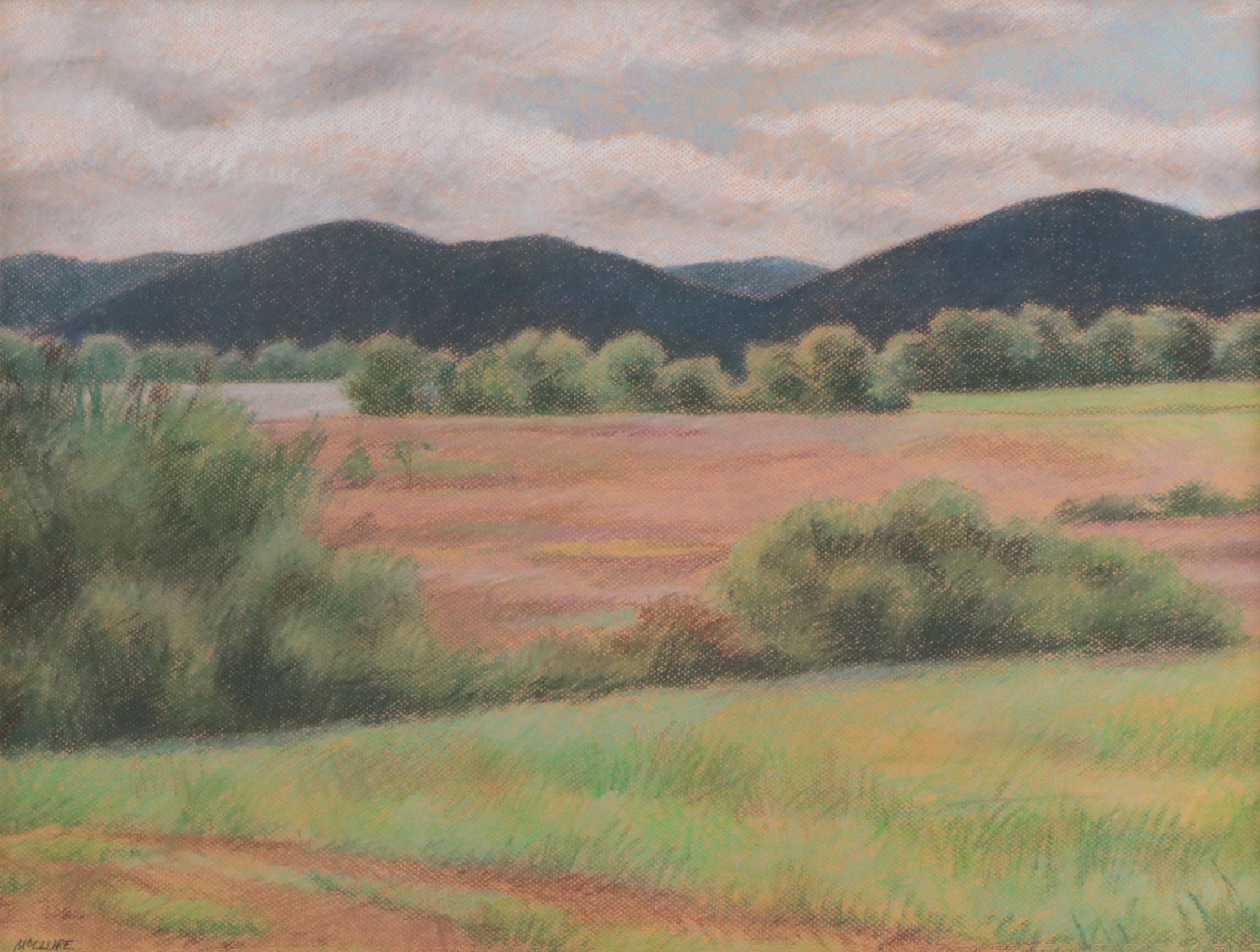 Alpine Landscape Chalk Pastel Drawing