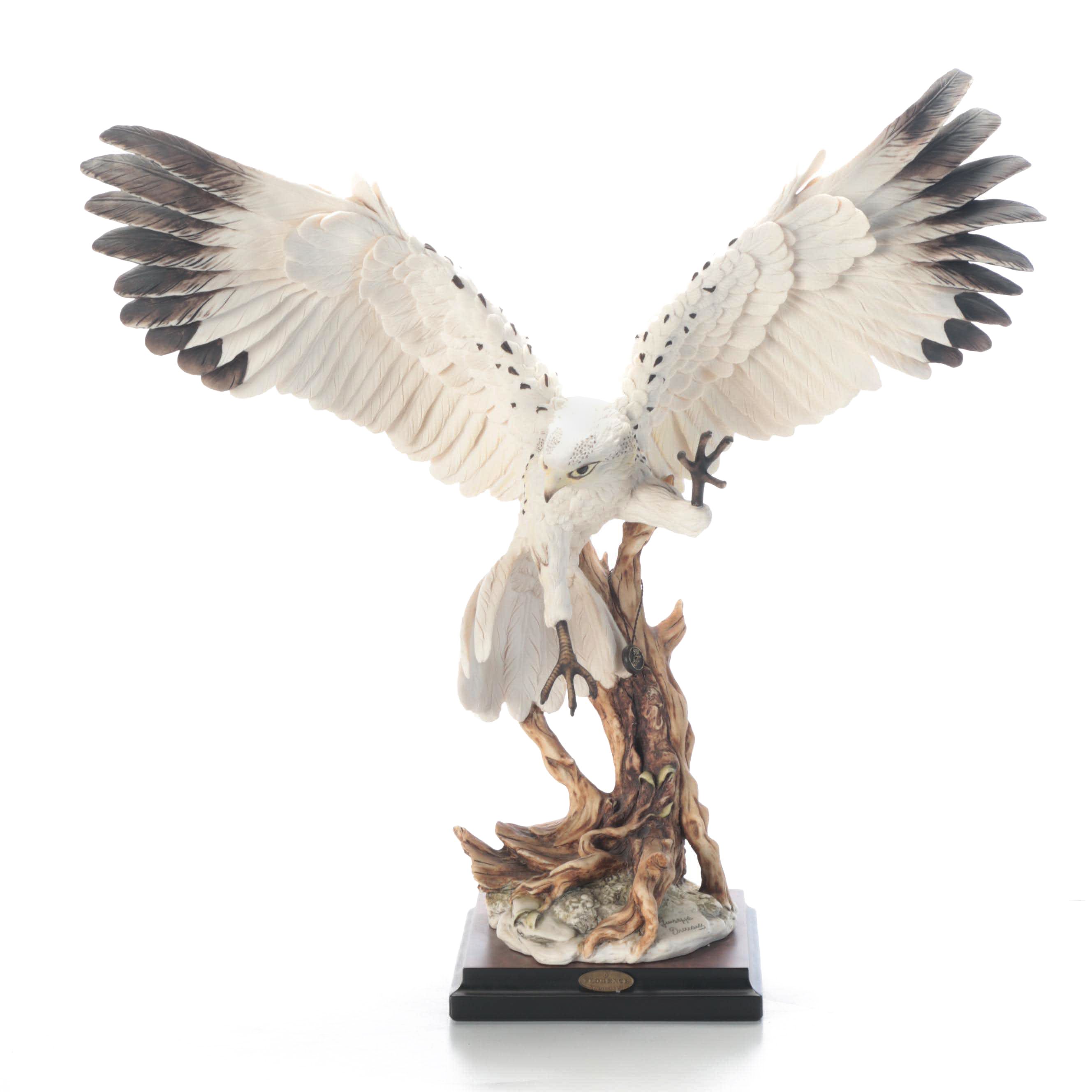 Giuseppe Armani Florence Ceramic "White Hawk" Sculpture