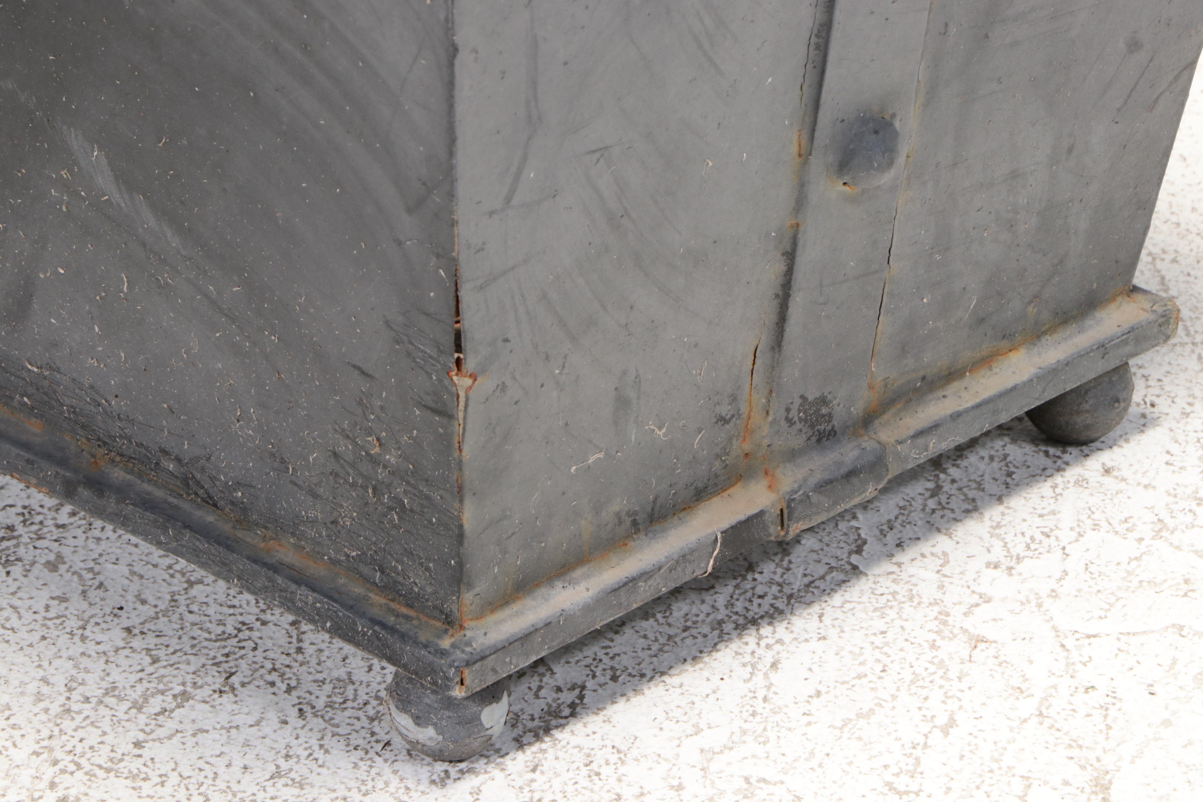 Pair of Neoclassical Style Painted Metal Planters