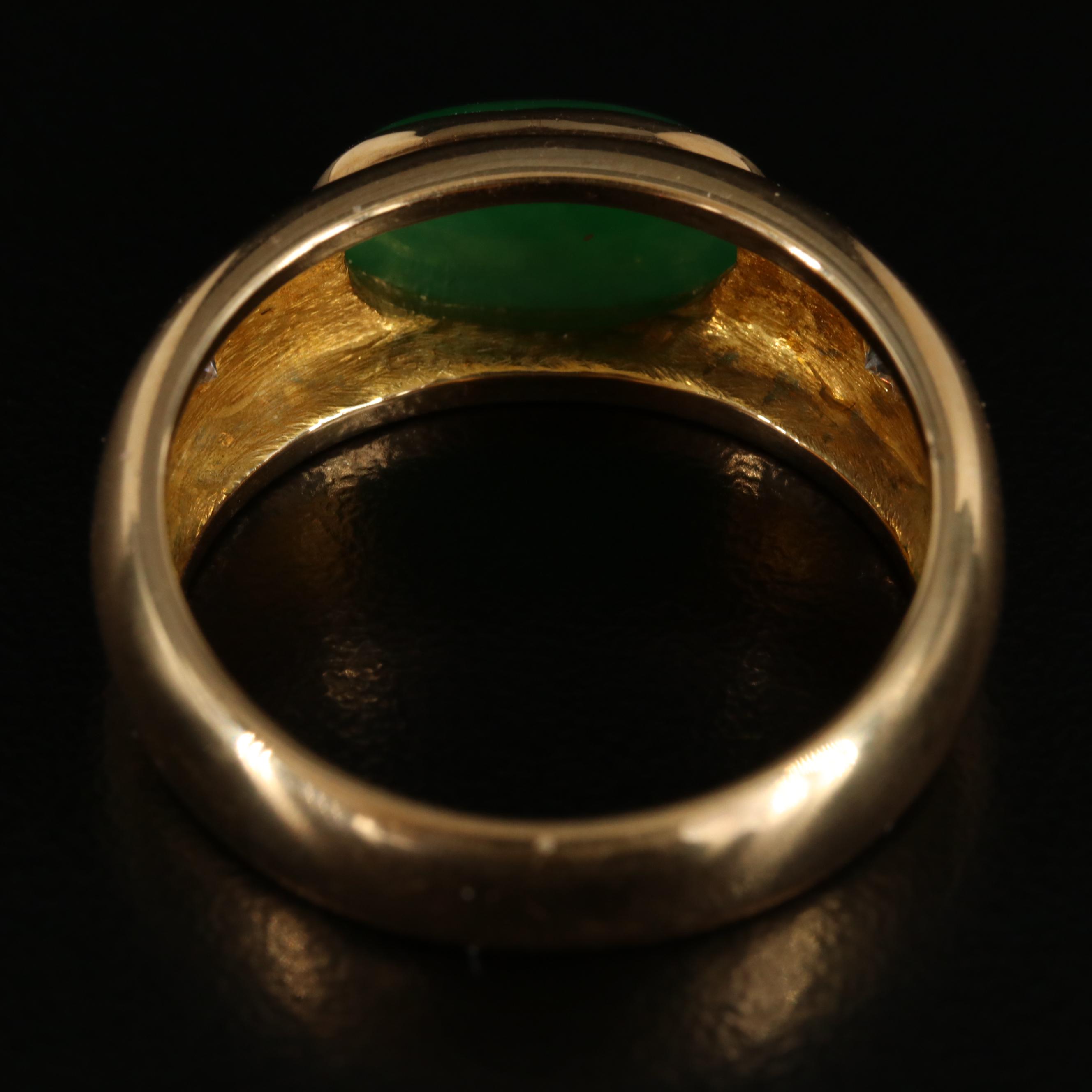 18K Jadeite and Diamond Ring