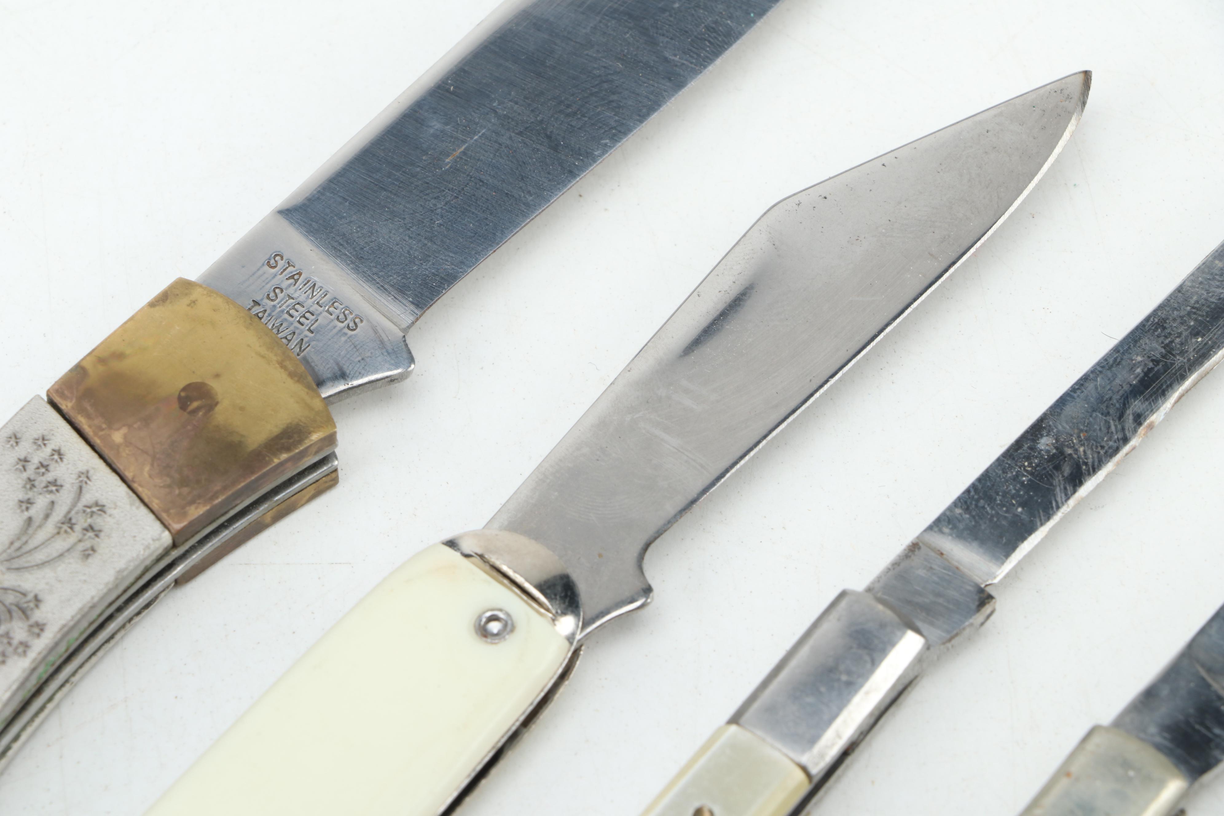 Krementz Masonic Tie Clip with Masonic and Other Pocket Knives