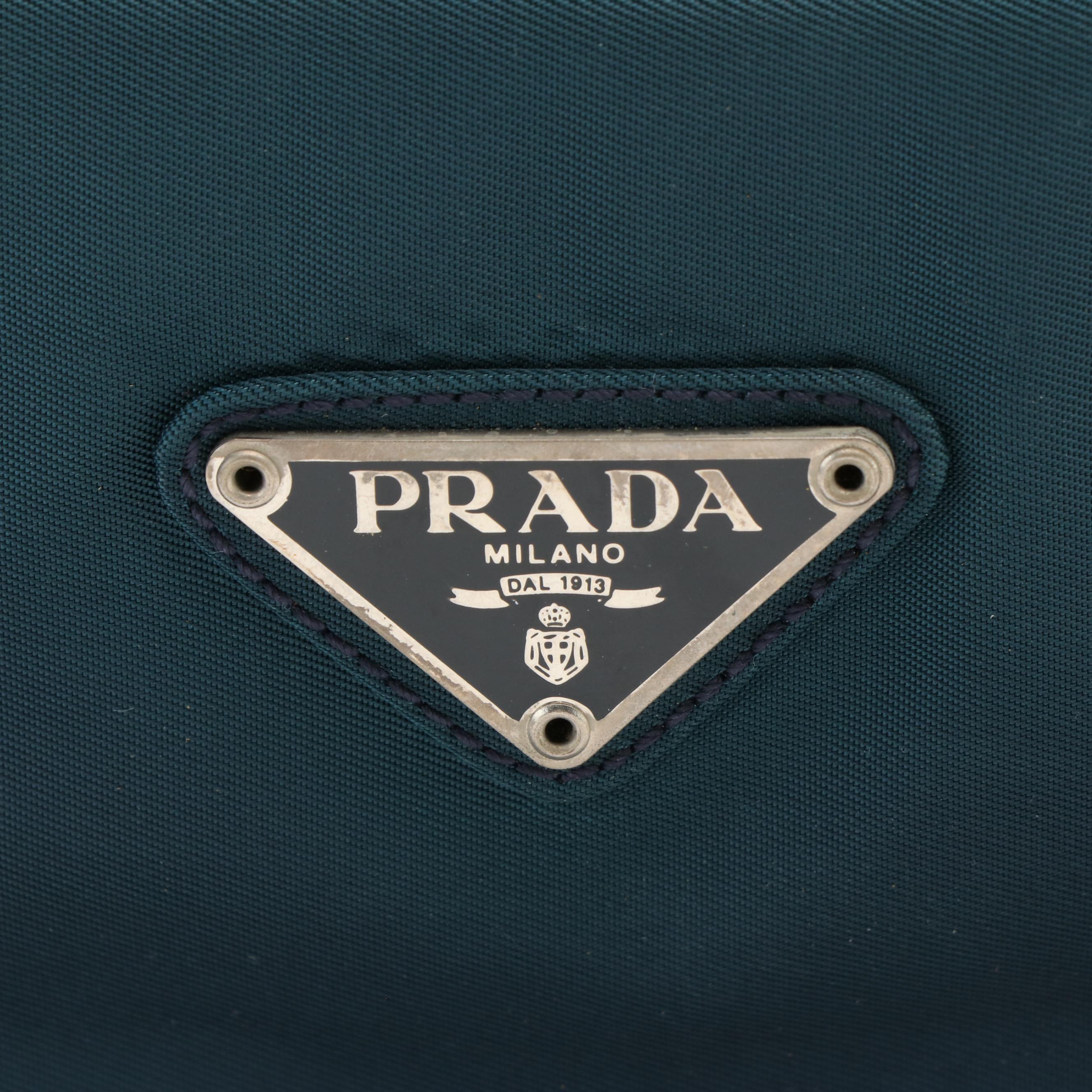 Prada Blue Nylon Handbag