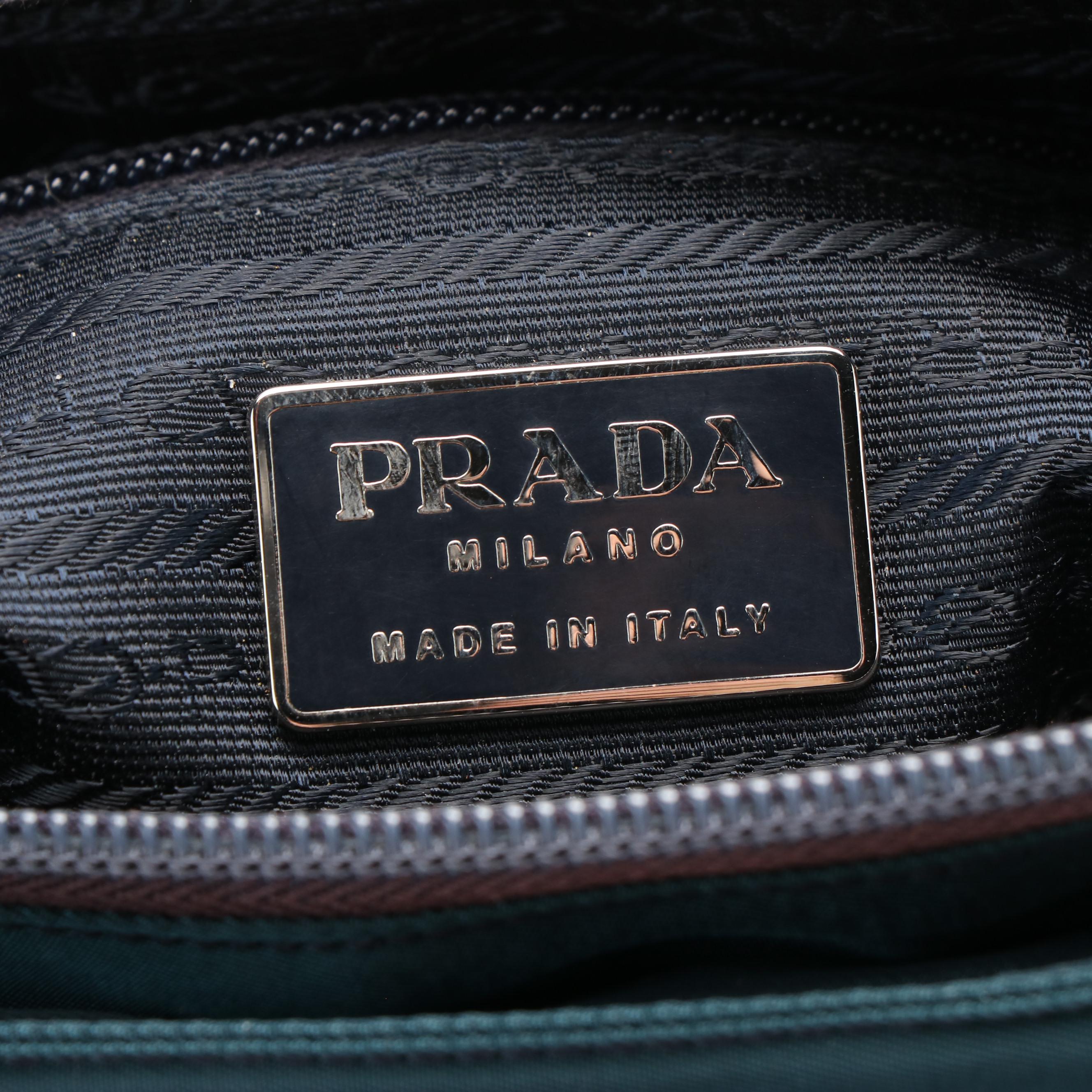 Prada Blue Nylon Handbag
