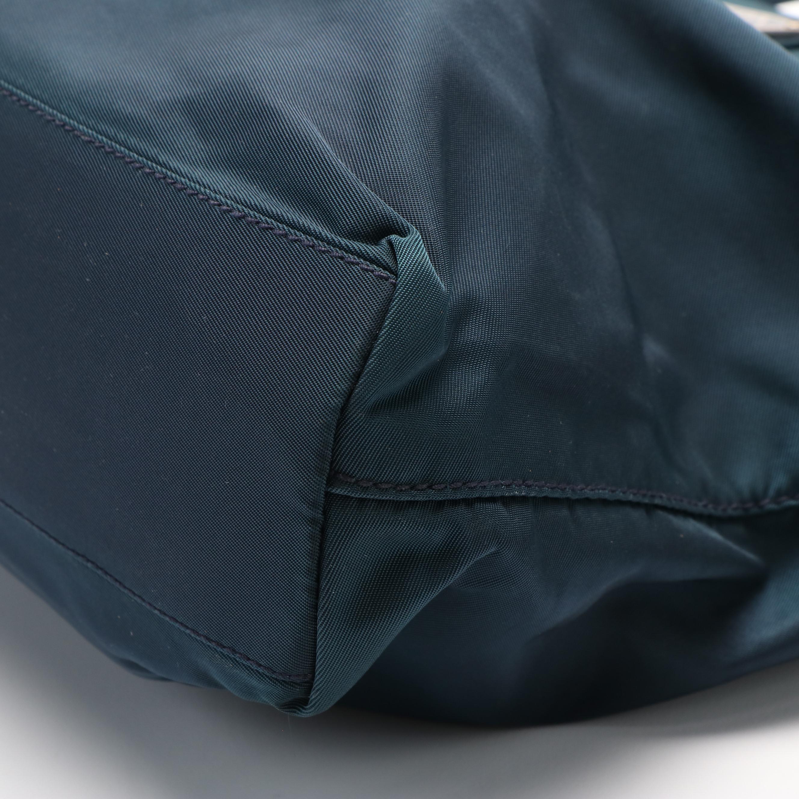 Prada Blue Nylon Handbag