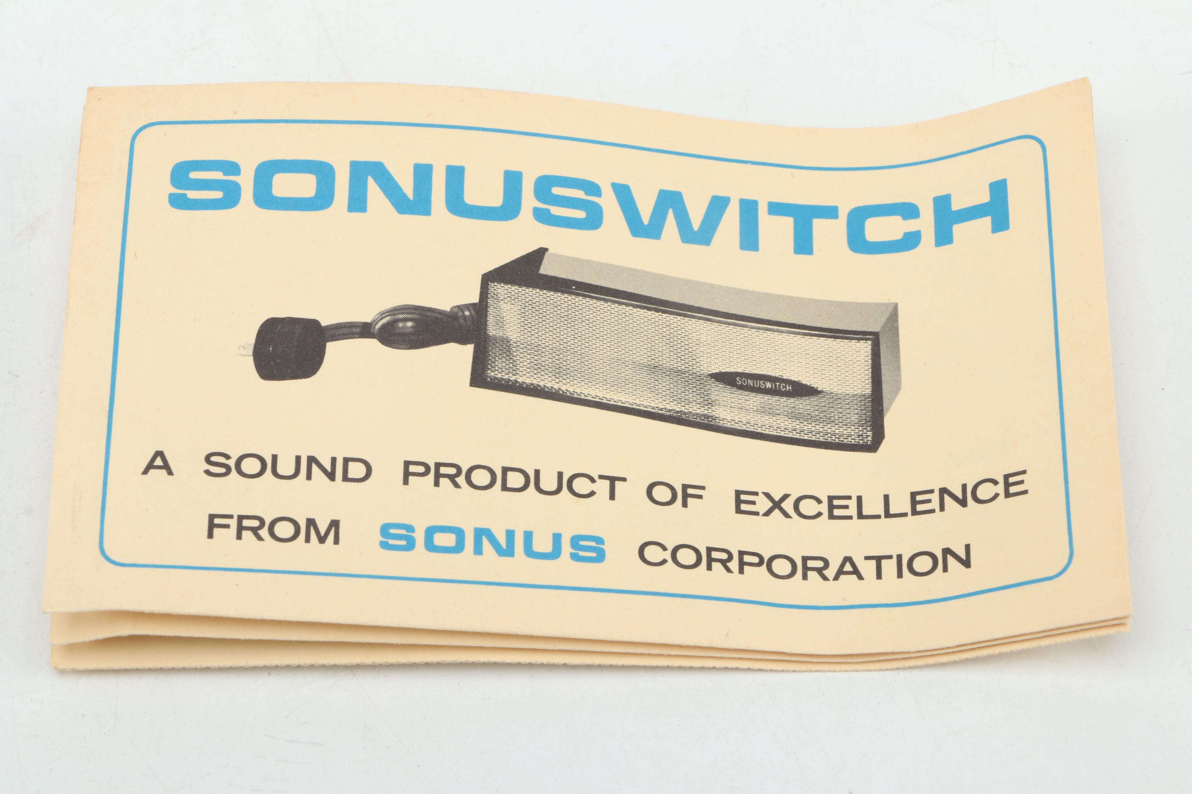 Sonus Corporation Sonuswitch Sound-Activated Remote Device, circa 1965