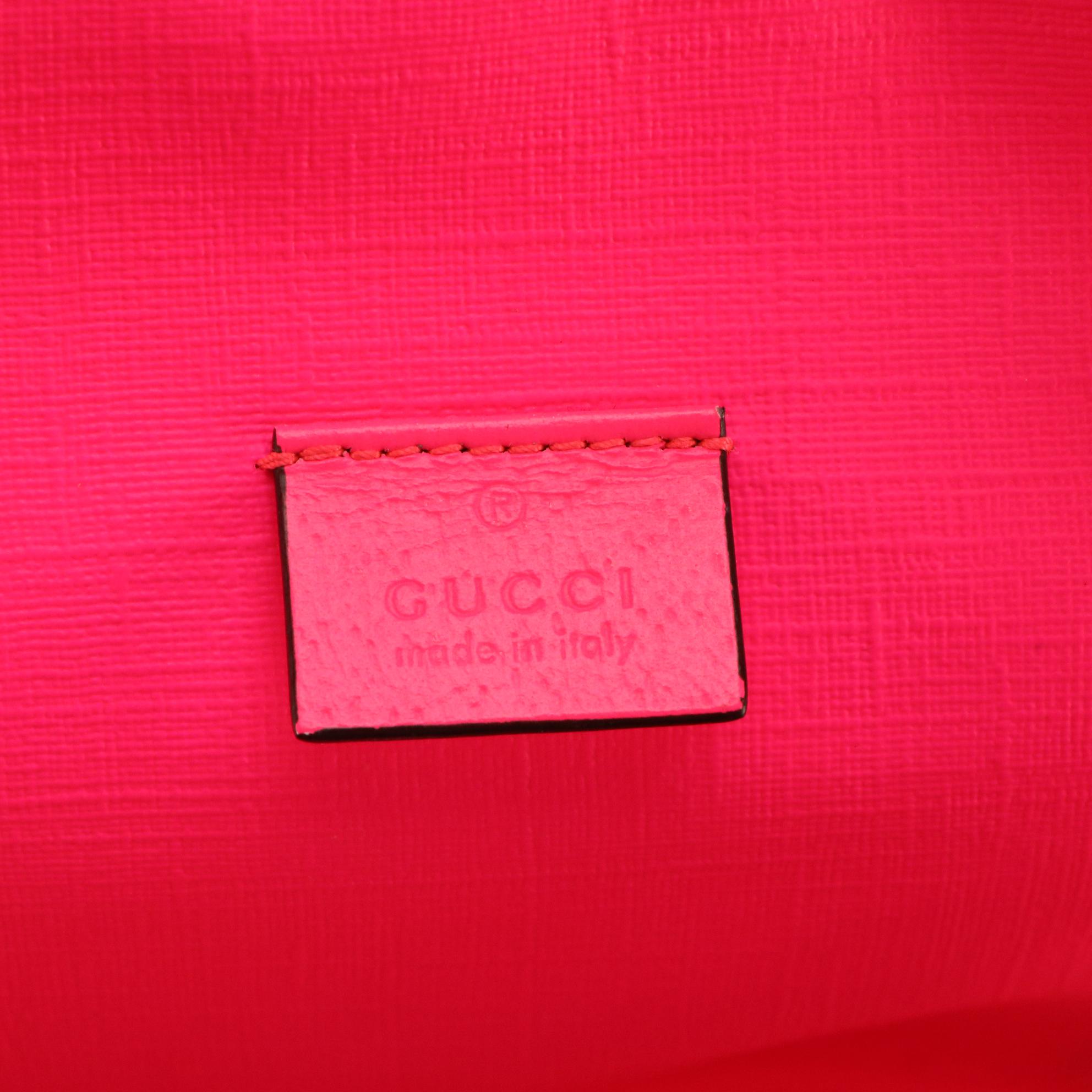 Gucci Flora PVC Double Buckle Drawstring Backpack