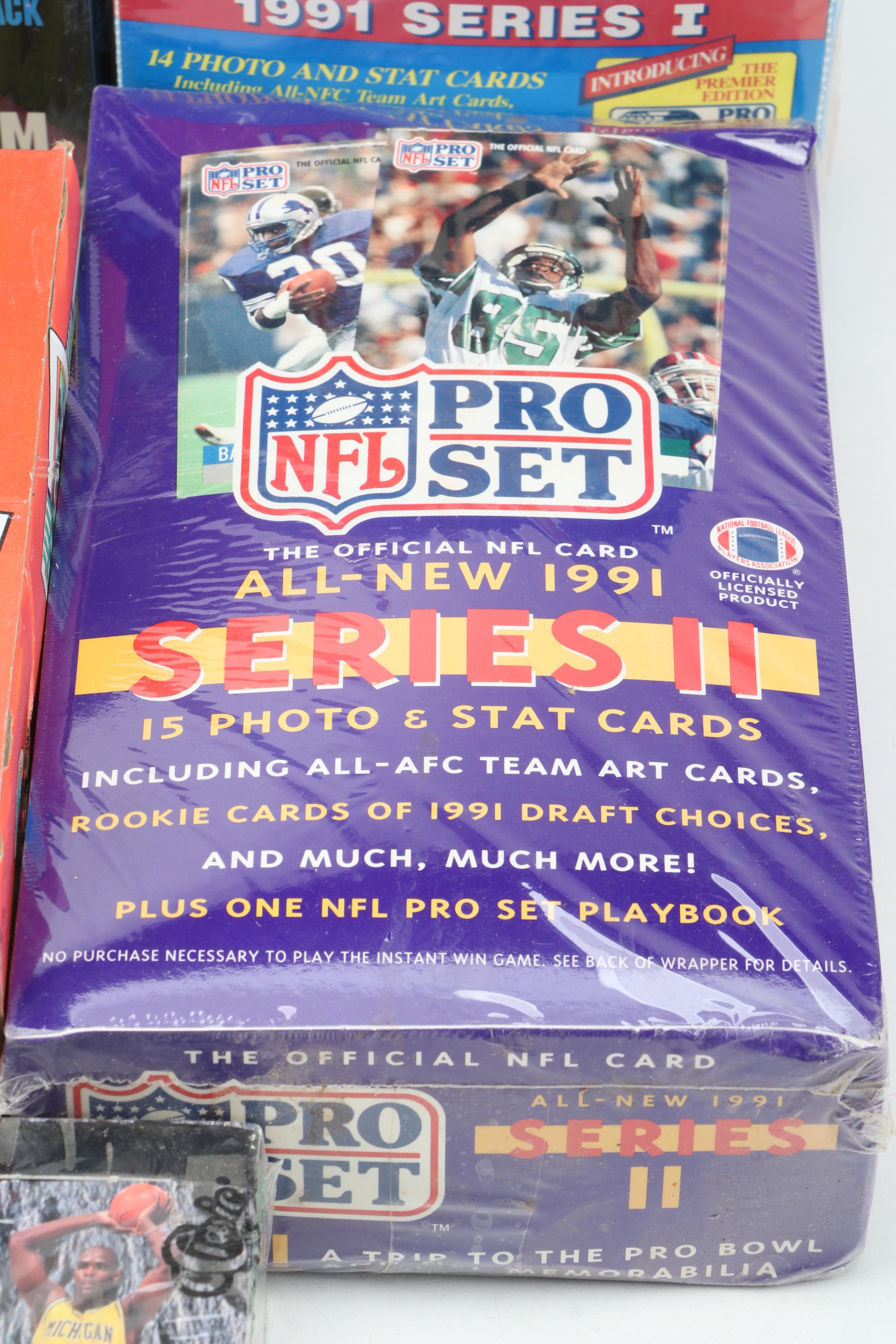 Topps, Fleer, Pro Set, and More Sealed Football Trading Cards, 1990s