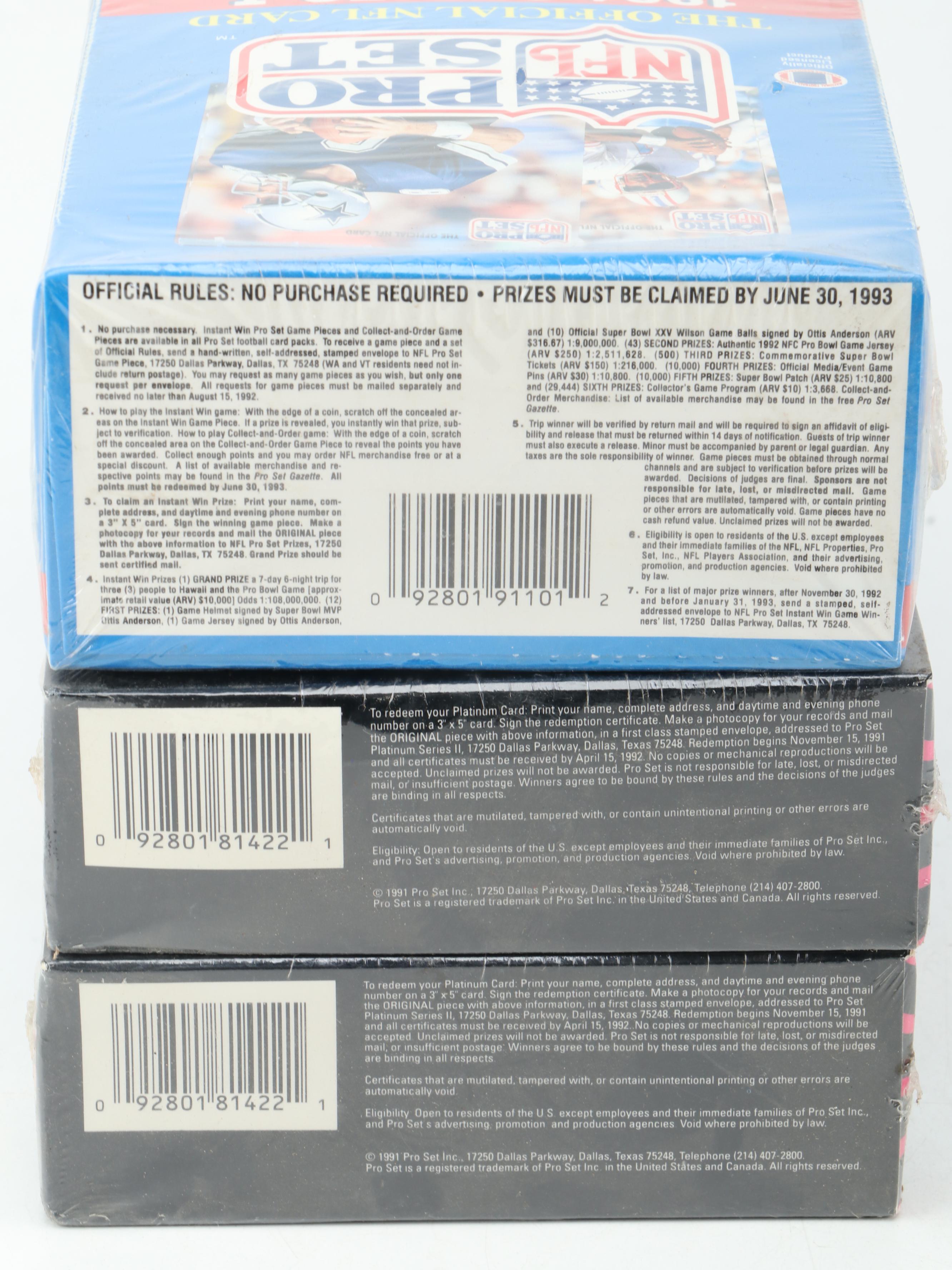 Topps, Fleer, Pro Set, and More Sealed Football Trading Cards, 1990s