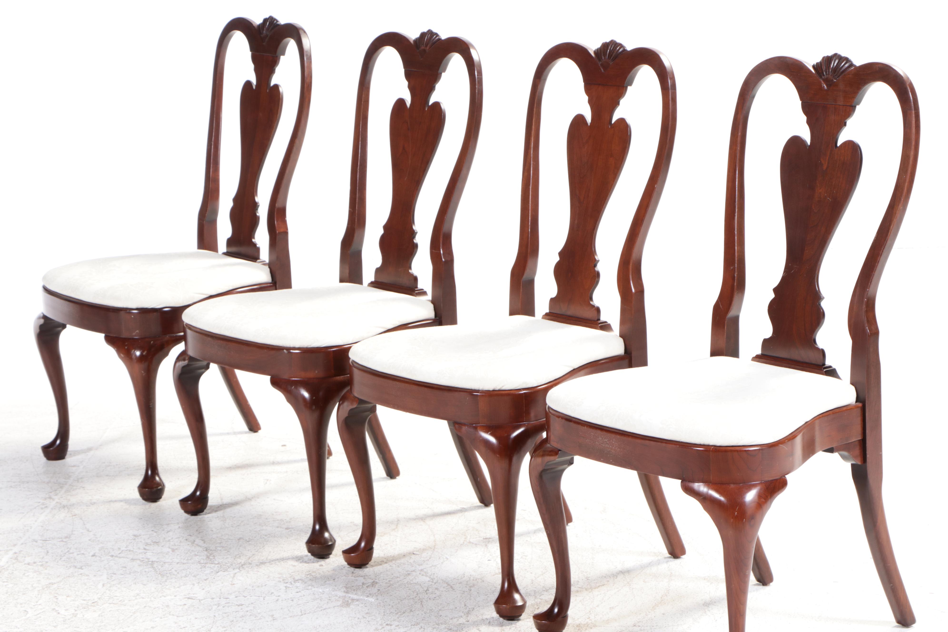 Harden Furniture Queen Anne Style Mahogany Dining Chairs