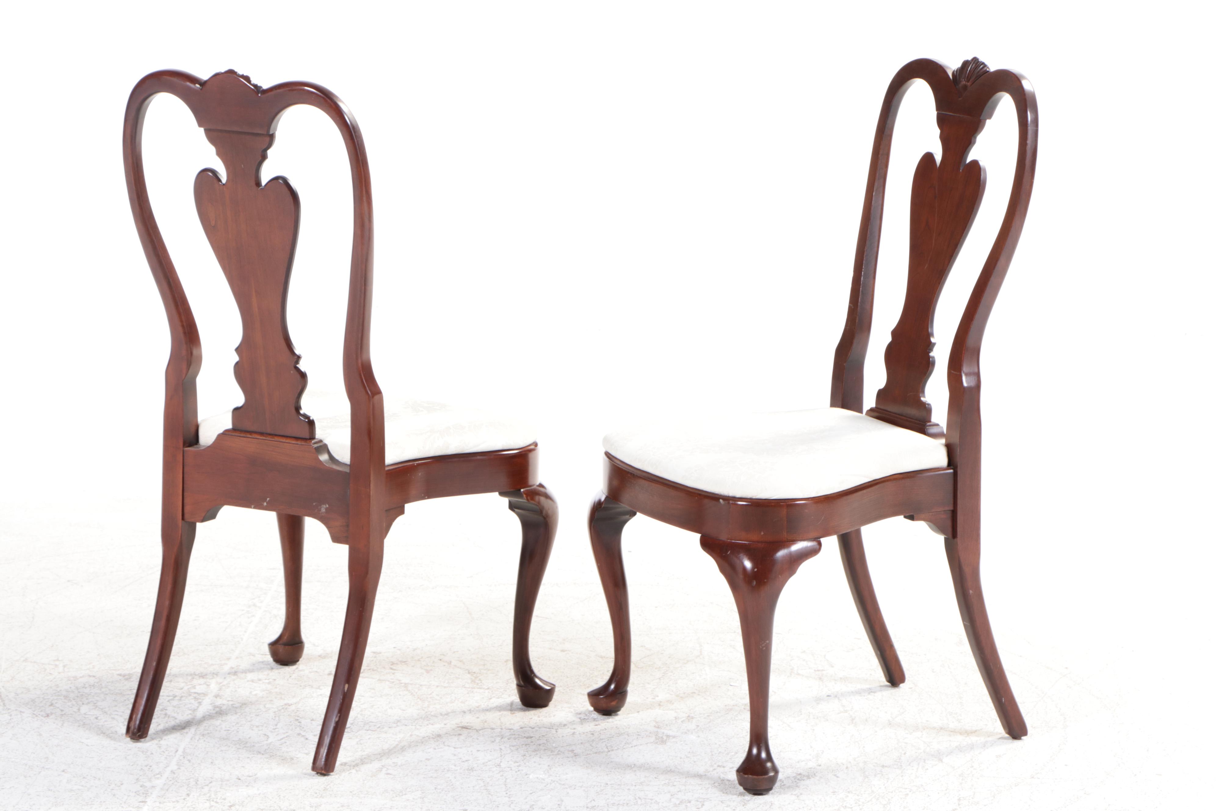 Harden Furniture Queen Anne Style Mahogany Dining Chairs