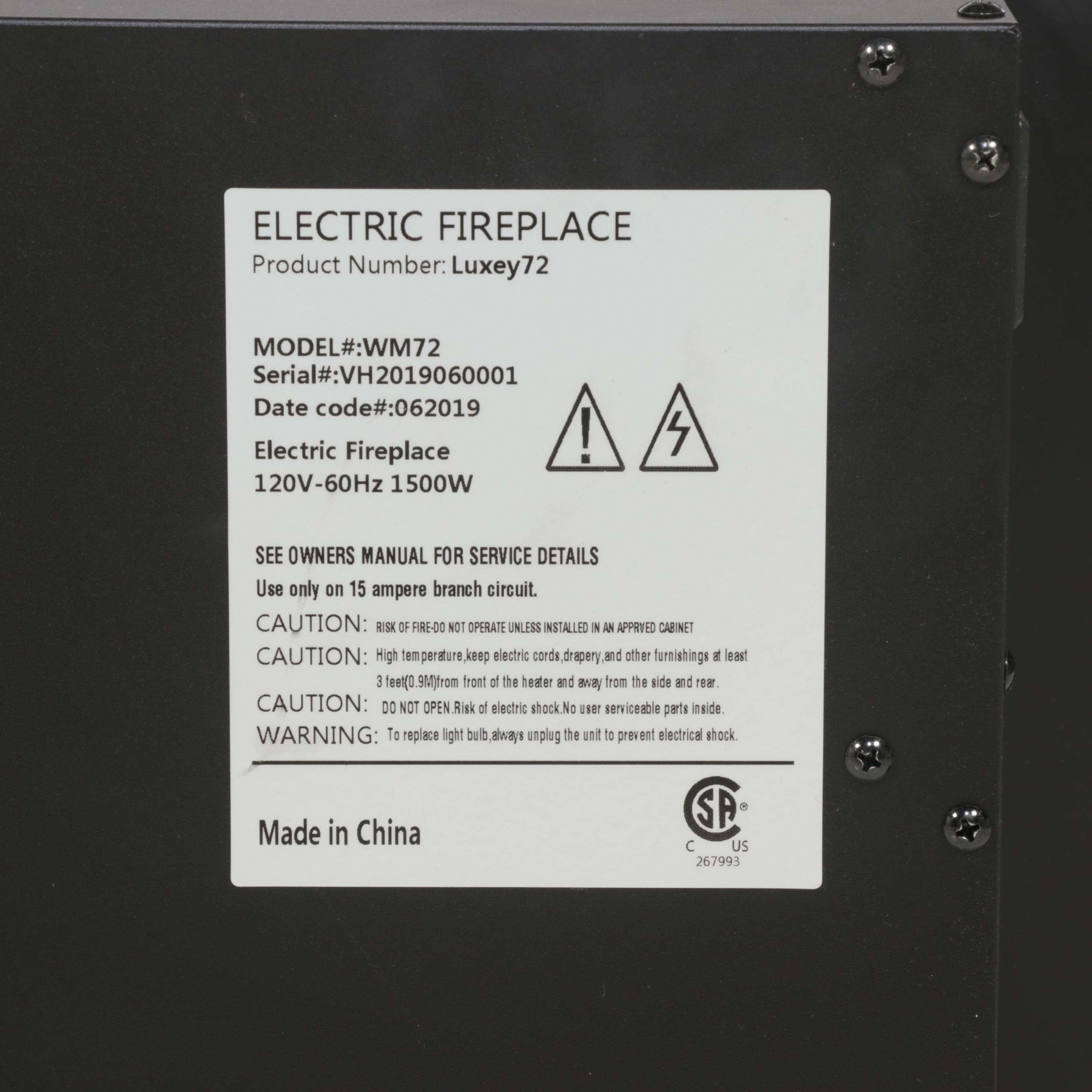 Valuxhome 72" Wall Mounted Electric Fireplace with Remote