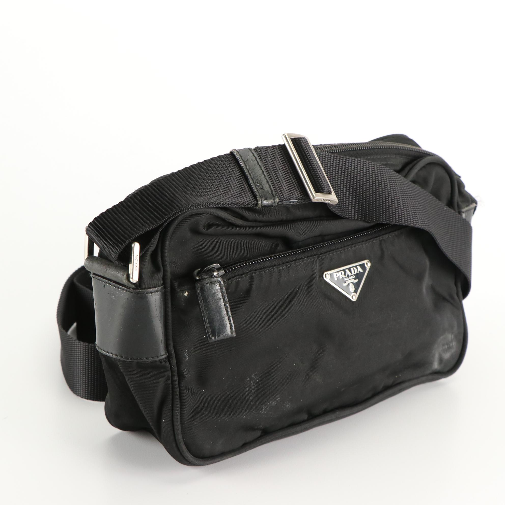Prada Crossbody Bag in Black Tessuto Nylon