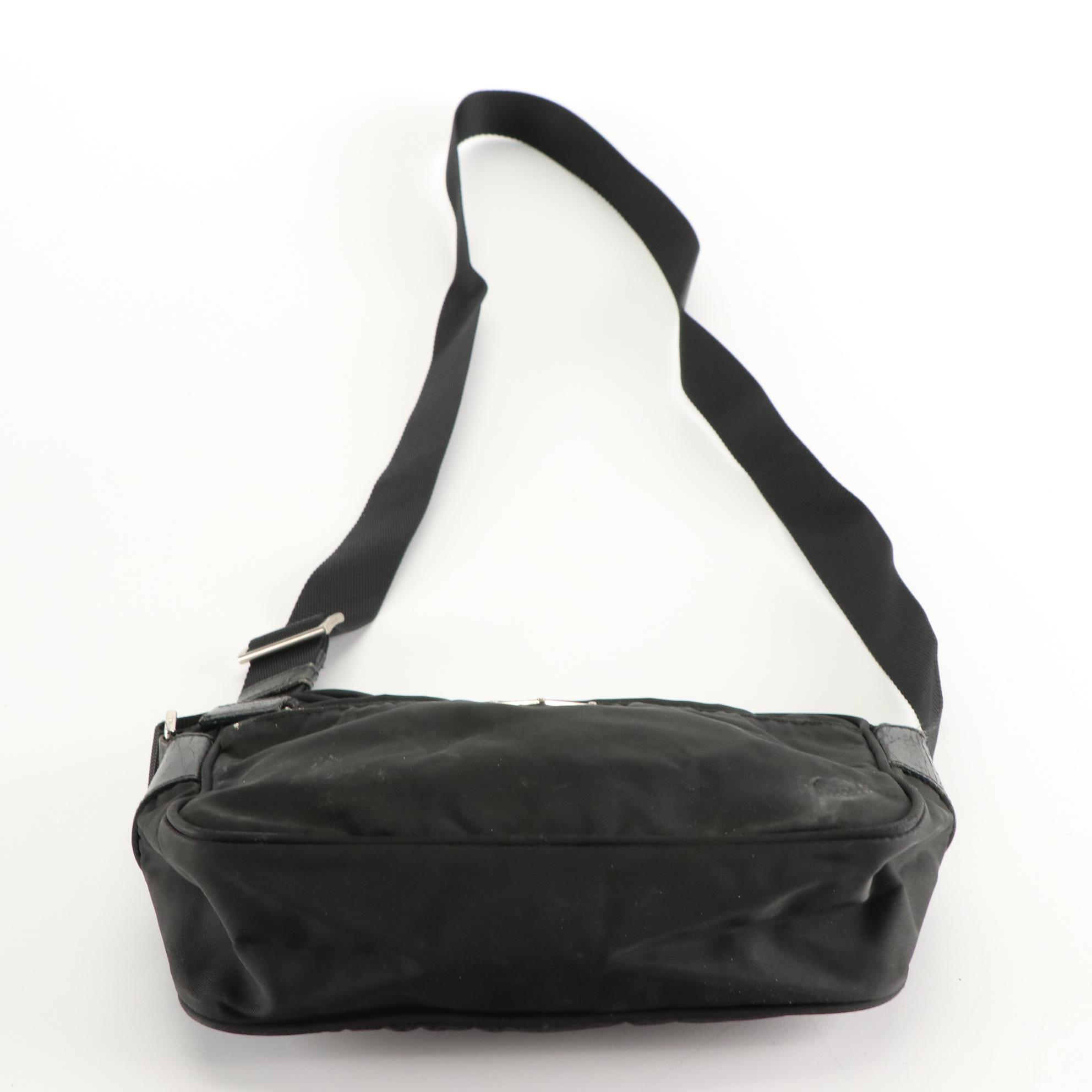 Prada Crossbody Bag in Black Tessuto Nylon